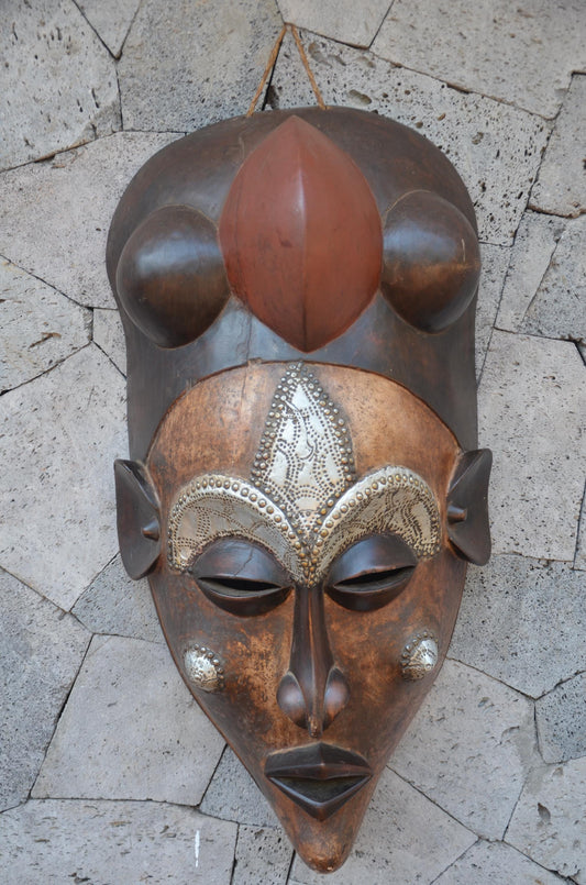 Authentic Guro-Style Mask | Elegant Ivorian Tribal Wall Art