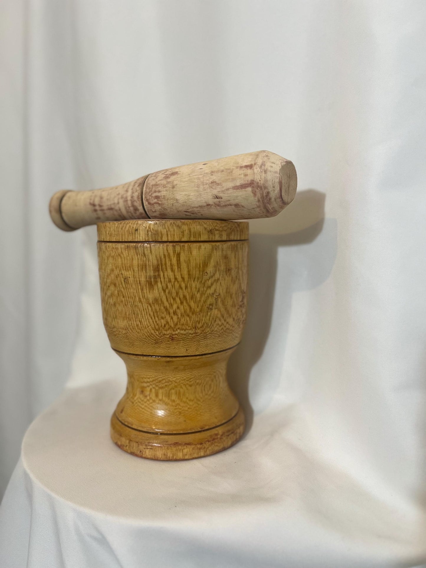 Hand Carved Wood Mortar and Pestle Set Primitive African Kitchen Utensil Carved Ring Spice Bowl Wabi Sabi Counter Decor Food Gift