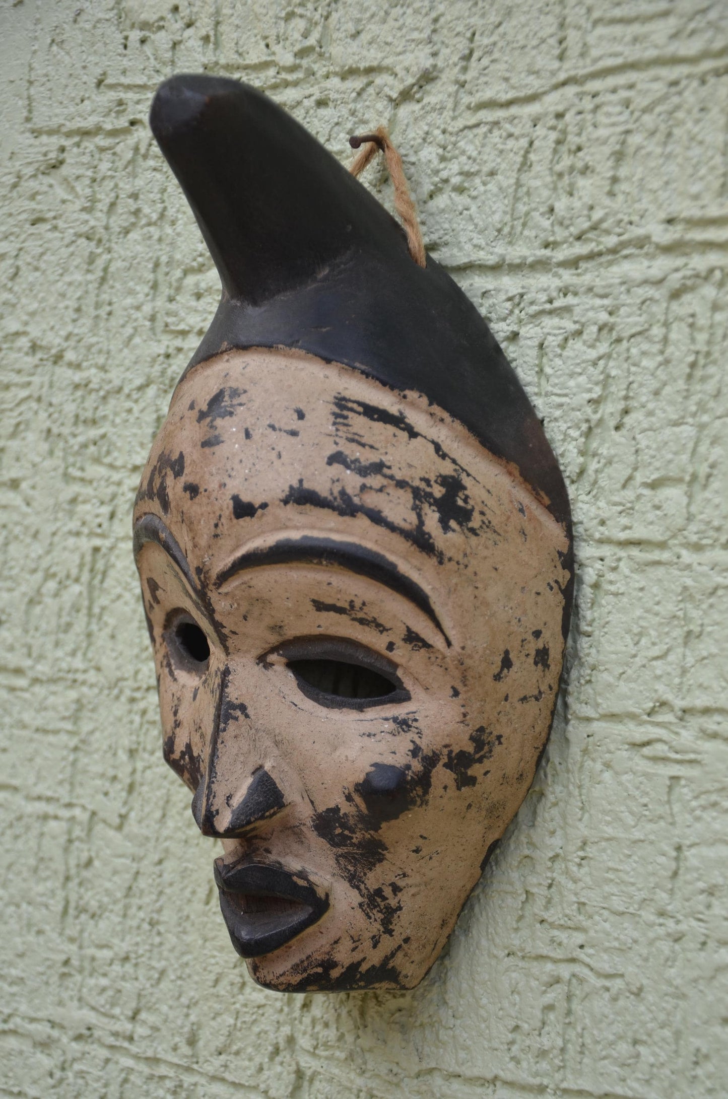 Lega Tribal Mask | Authentic DRC Hand-Carved Wooden Wall Art, Ethnic Decor