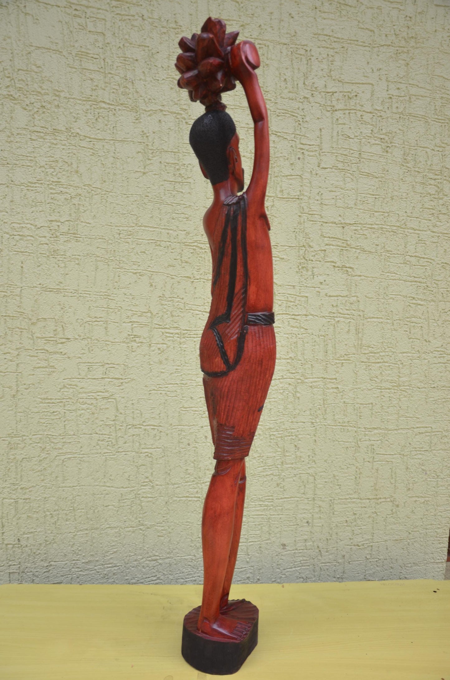 Monumental African Male Harvester Wooden Sculpture | Tribal Art