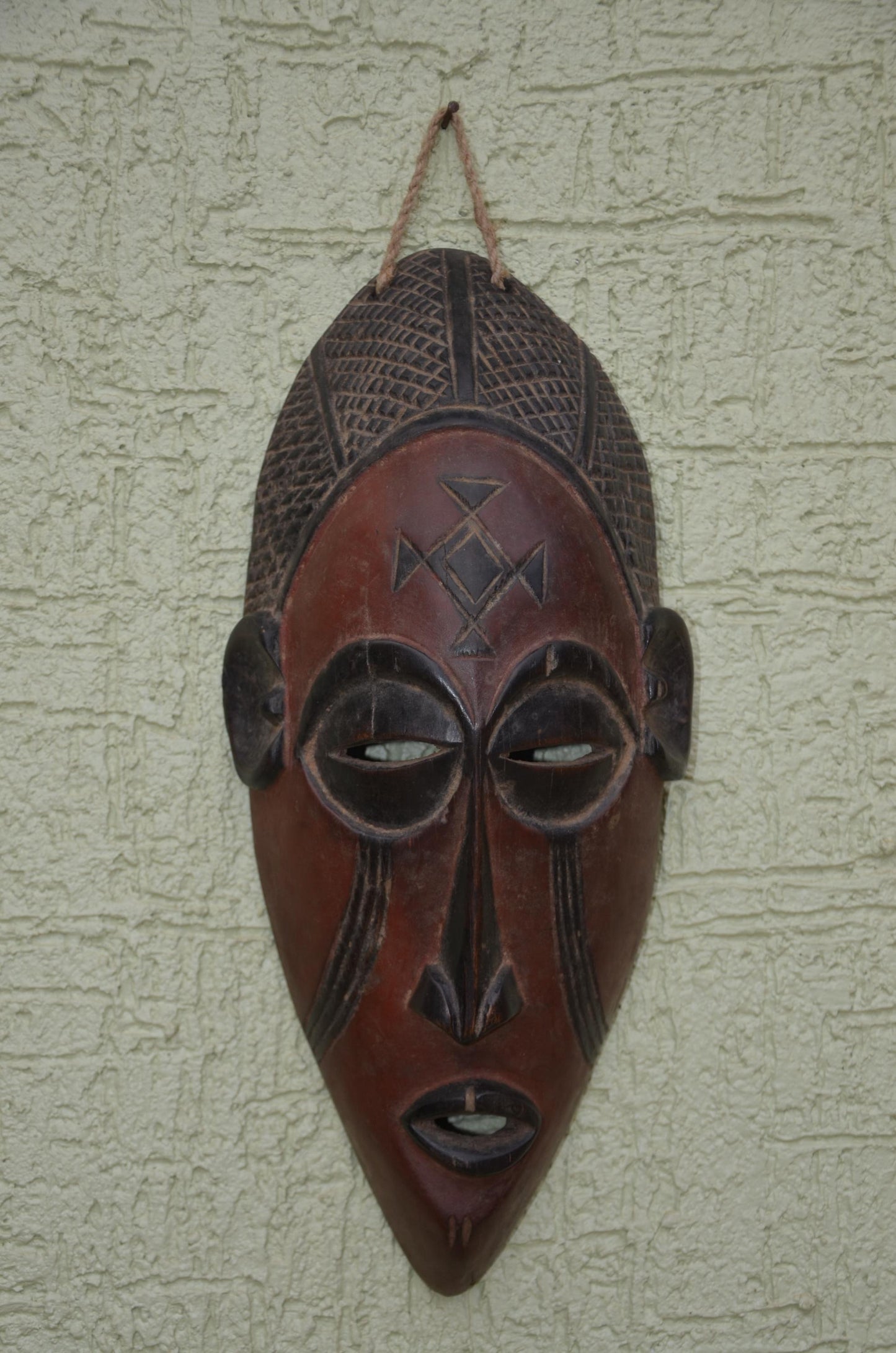 Senufo Kpeliye'e Mask | Hand-Carved African Hardwood Ancestor Sculpture, Angola Heritage Wall Art