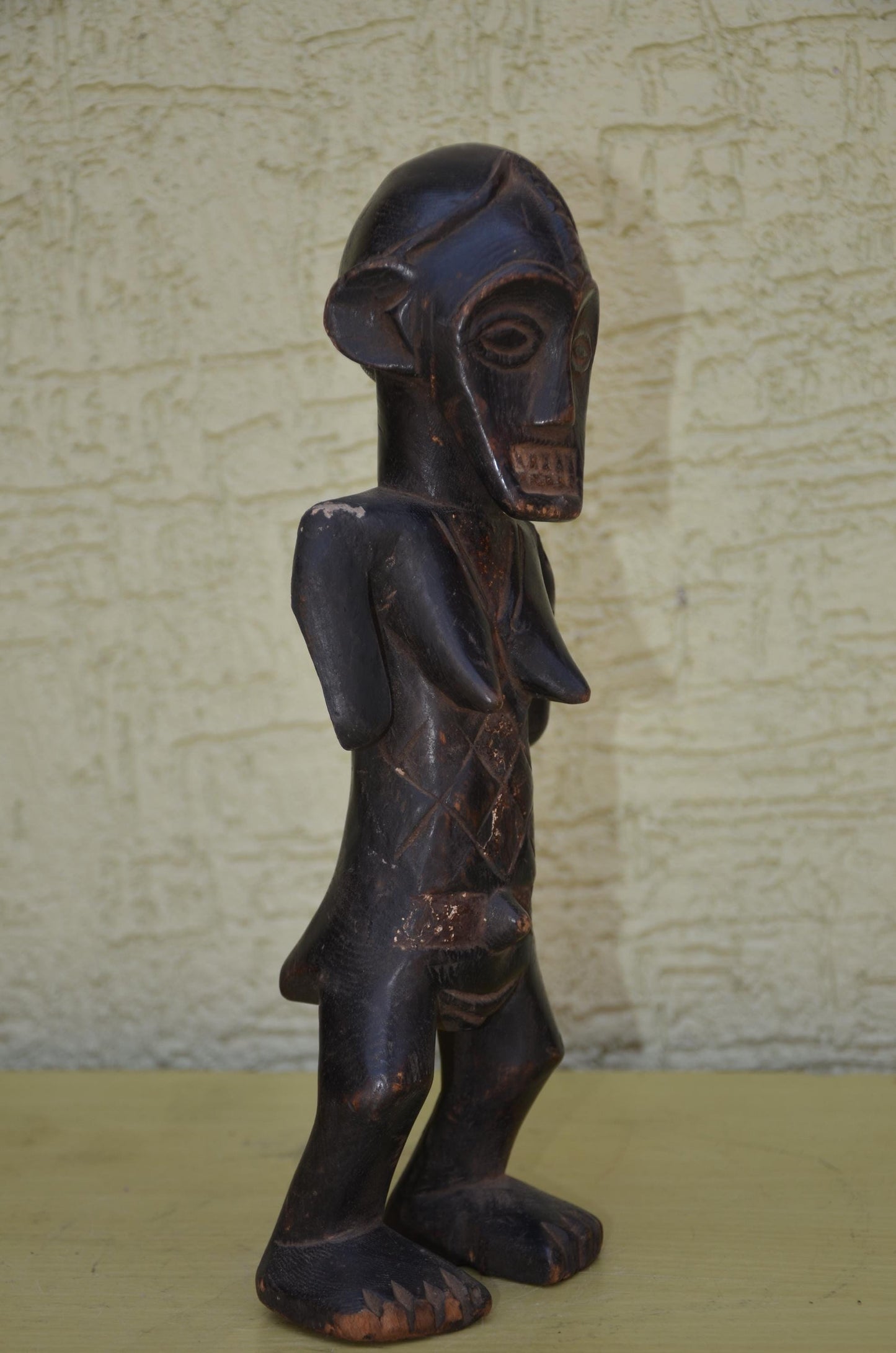 Authentic Songye Standing Female Figure | Congolese Art