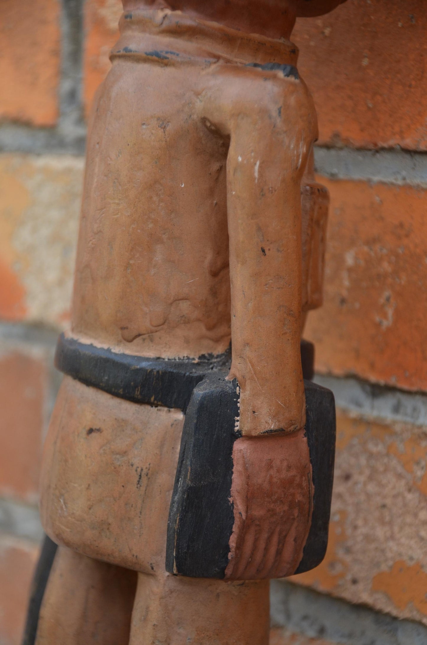 Authentic Colonial Master Statue | Historical African Folk Art