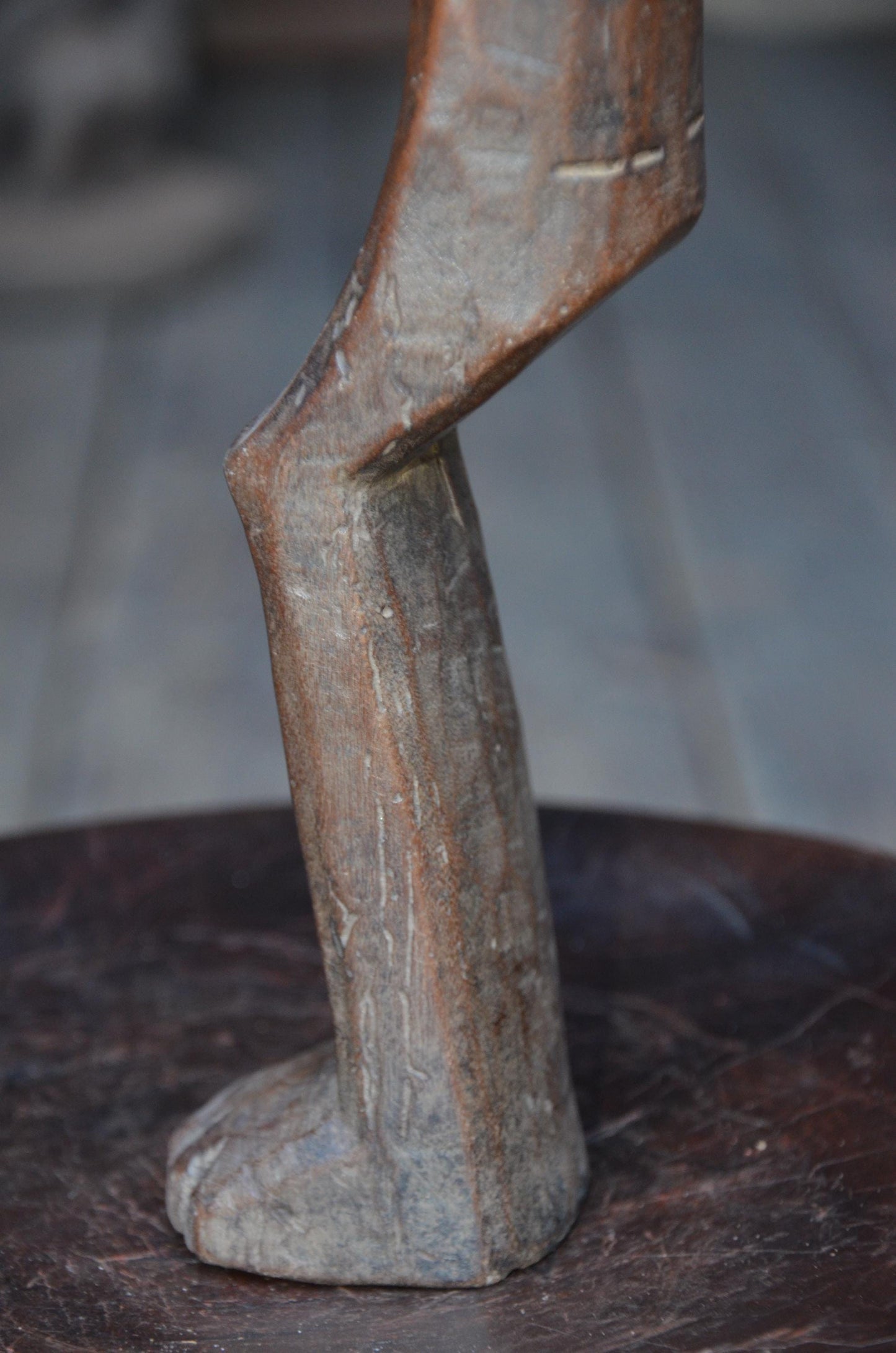Authentic Lega Abstract Figure | Minimalist African Wood Sculpture