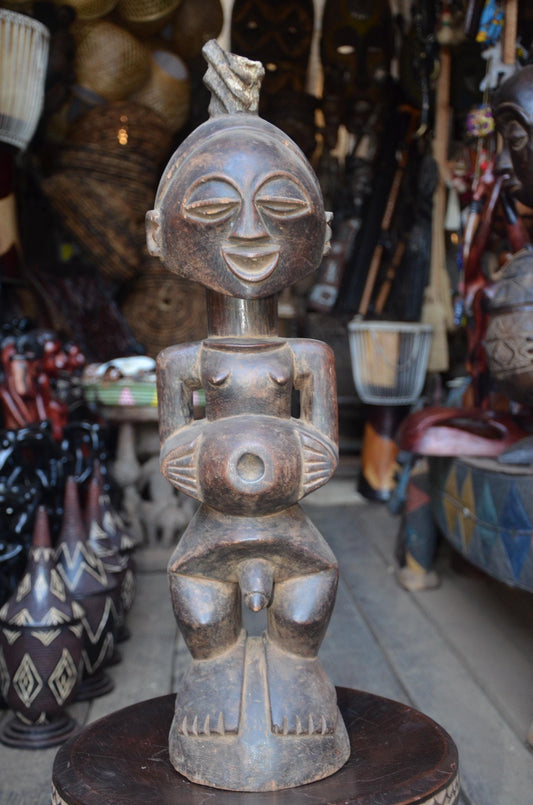 Authentic Luba Statue | Grand Prestige Ancestor | Congolese Tribal Art