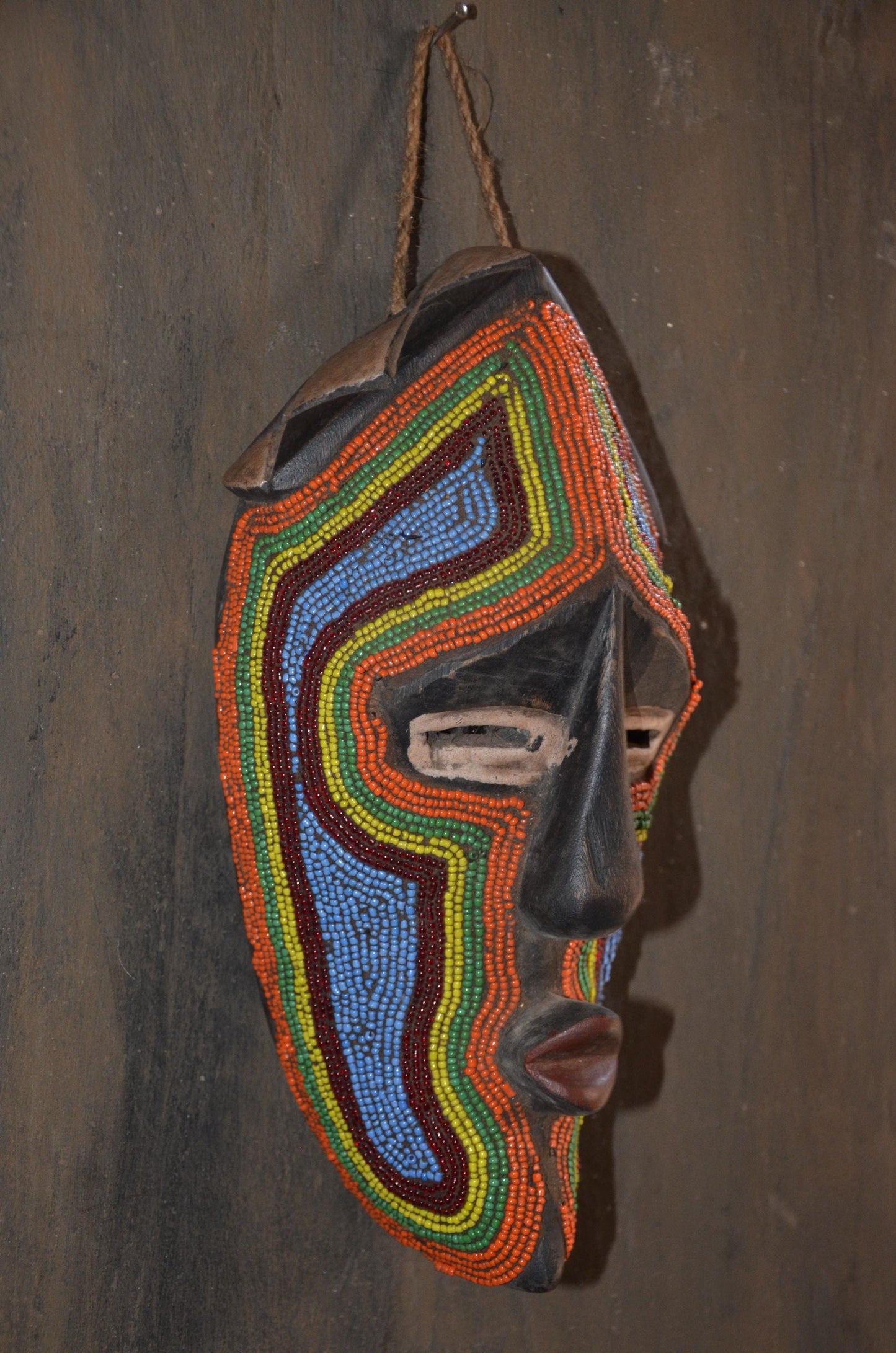 Authentic Bamileke Beaded Mask | Cameroon Grassfields | Tribal Art