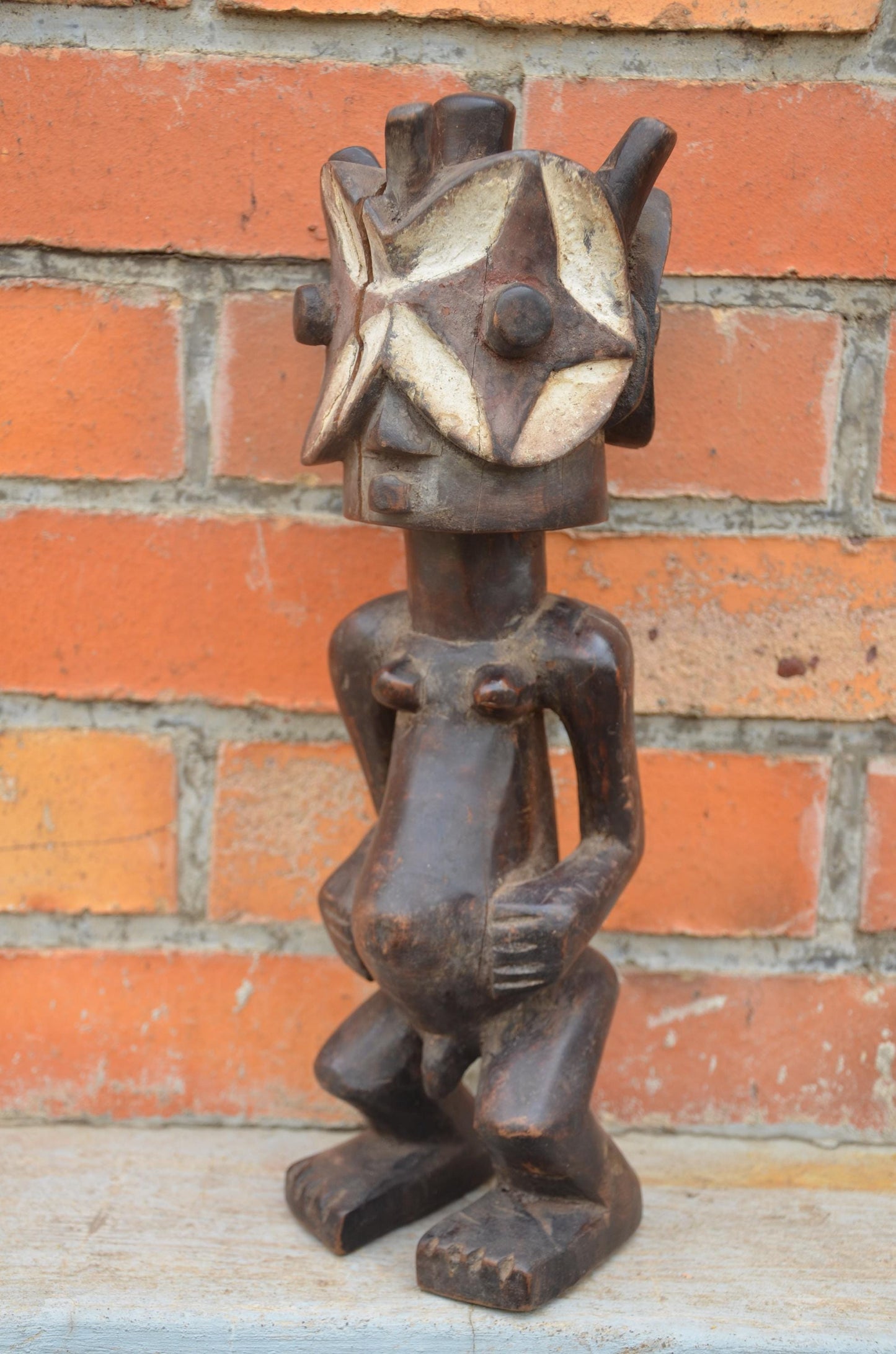 Authentic Buyu/Bembe Ancestral Figure | Janiform Guardian