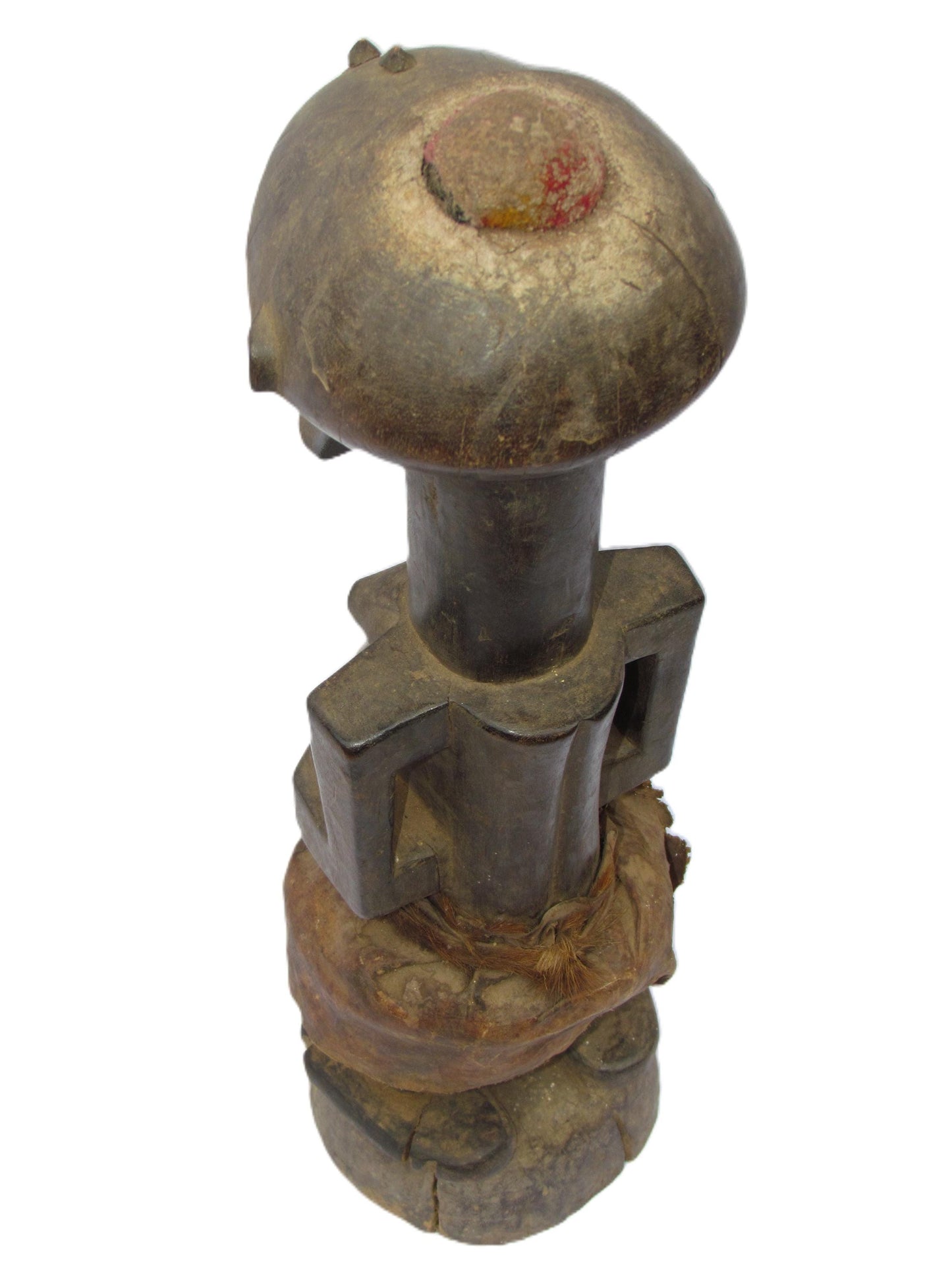Une statue tribale originale en bois « Amitié » de Songye, datant de la RDC.