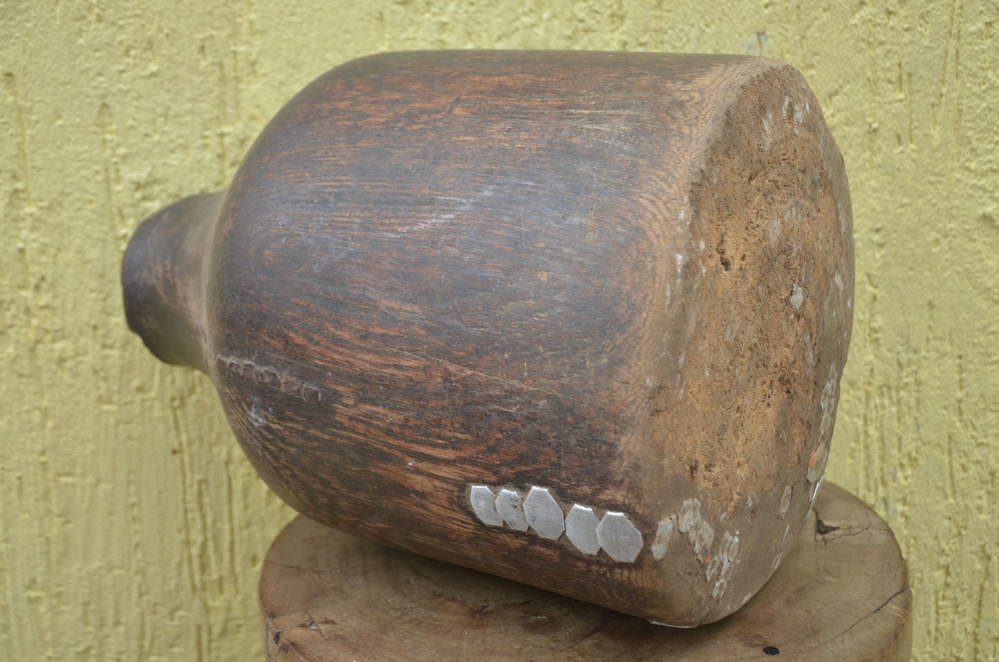 Rwandan Wooden Milk Vessel | Handcrafted Icyansi Cultural Artifact | Traditional African Dairy Pot | Ethnic Sculptural Decor