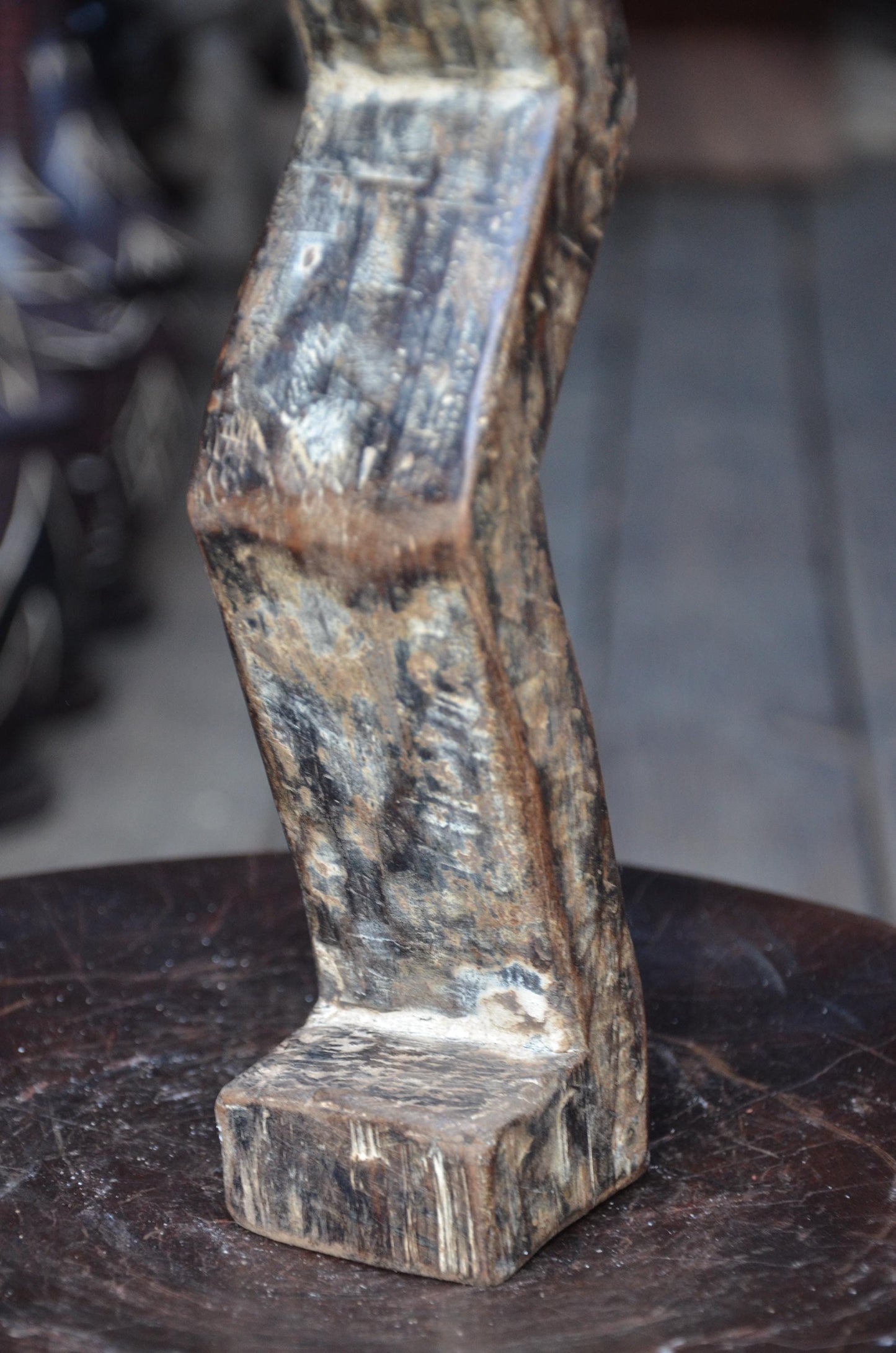 Authentic Lega Abstract Figure | Minimalist Tribal Art | Wood Sculpture