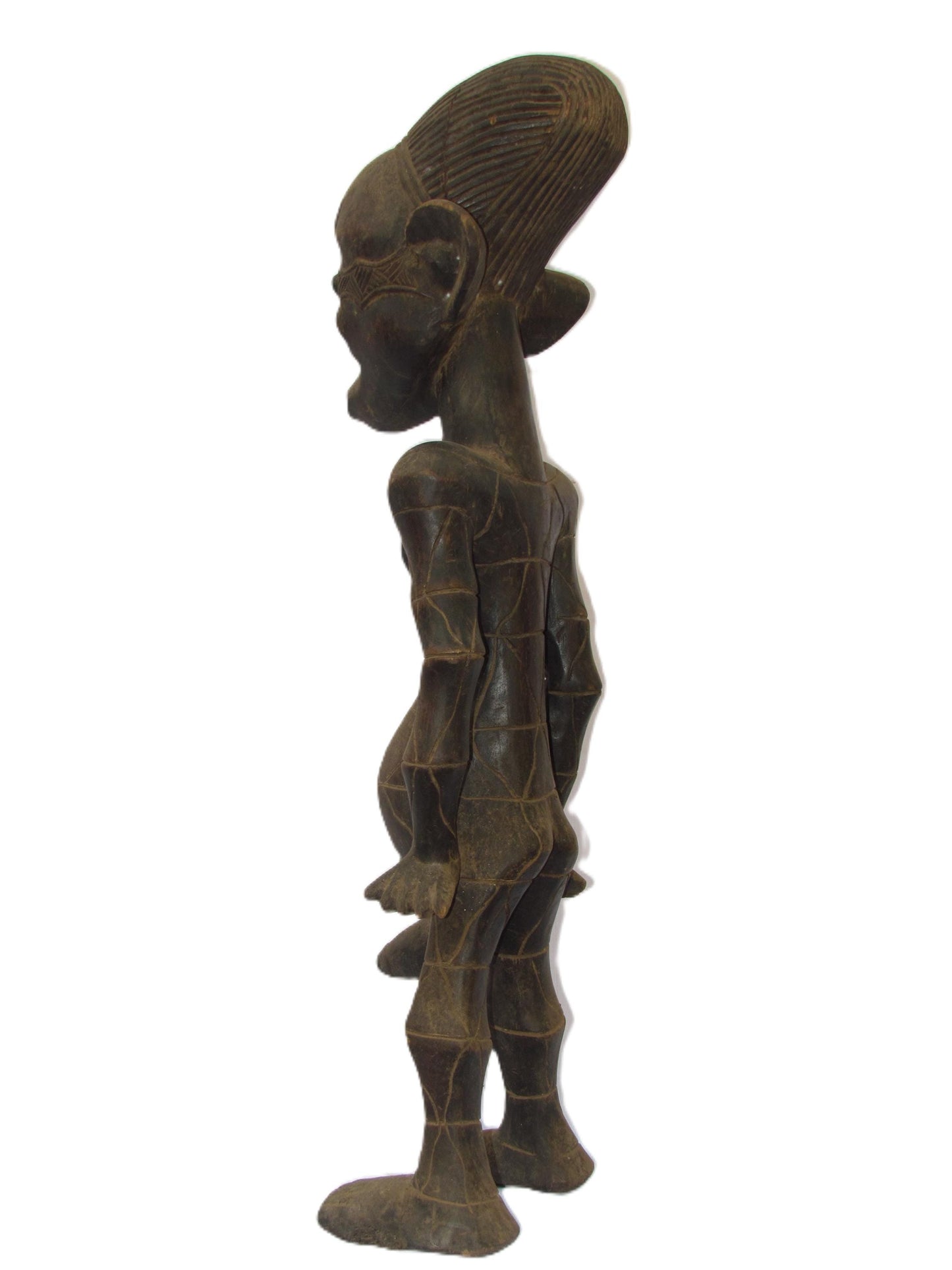 Grande statue de Mangbetu sculpture Congo RDC Art Tribal Africain