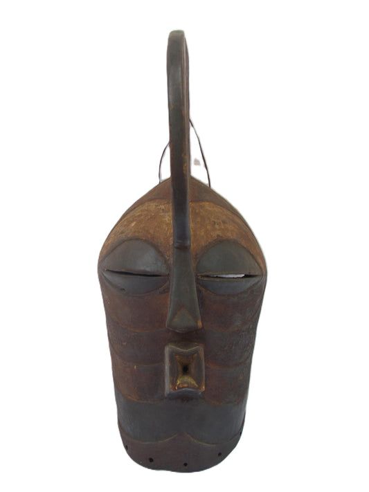 Masque en bois Kifwebe sculpté à la main vintage Songye de RDC.