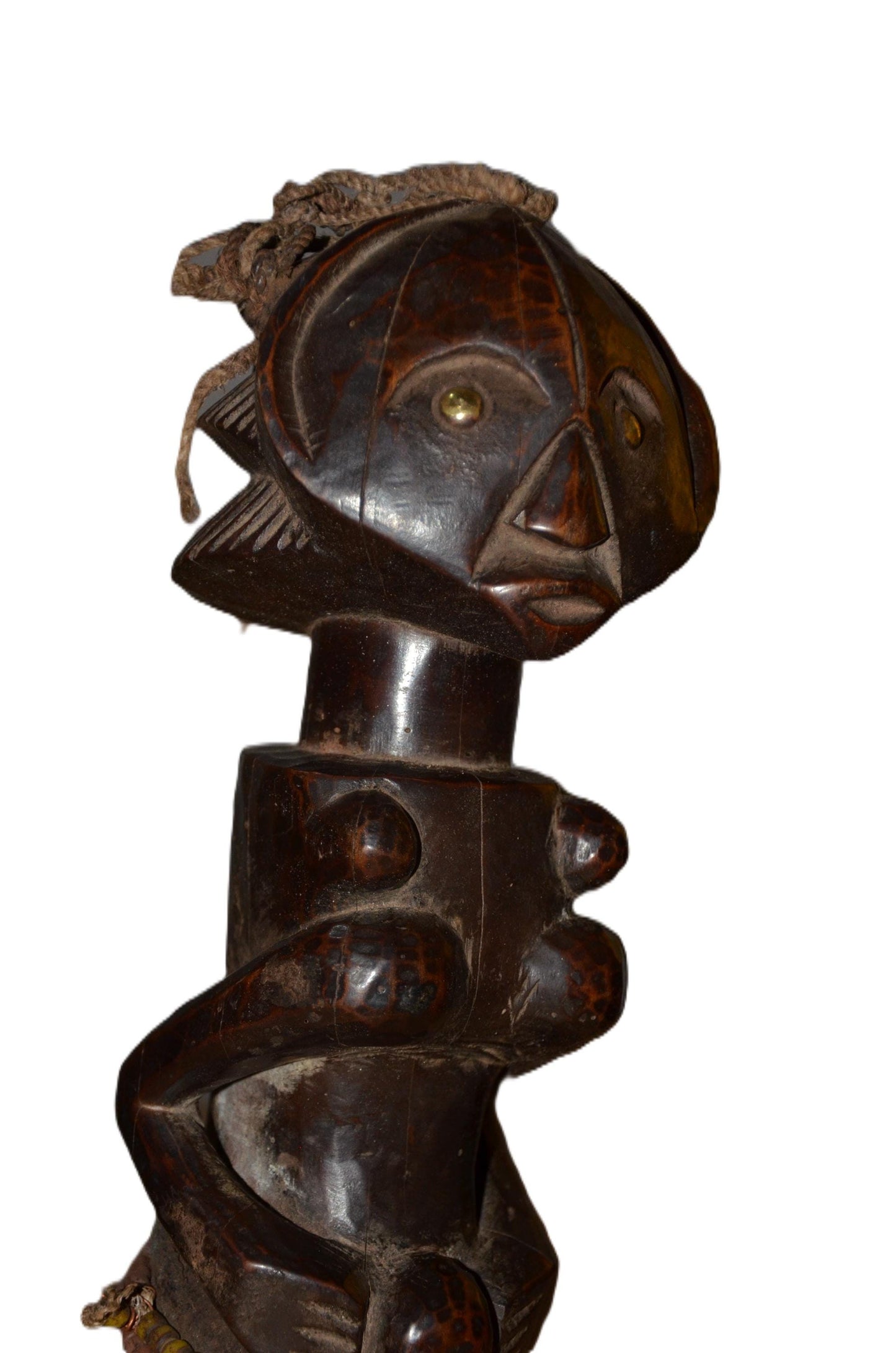 Authentic Ndekese Statue | Congolese Tribal Art | Hand-Carved Wood Sculpture