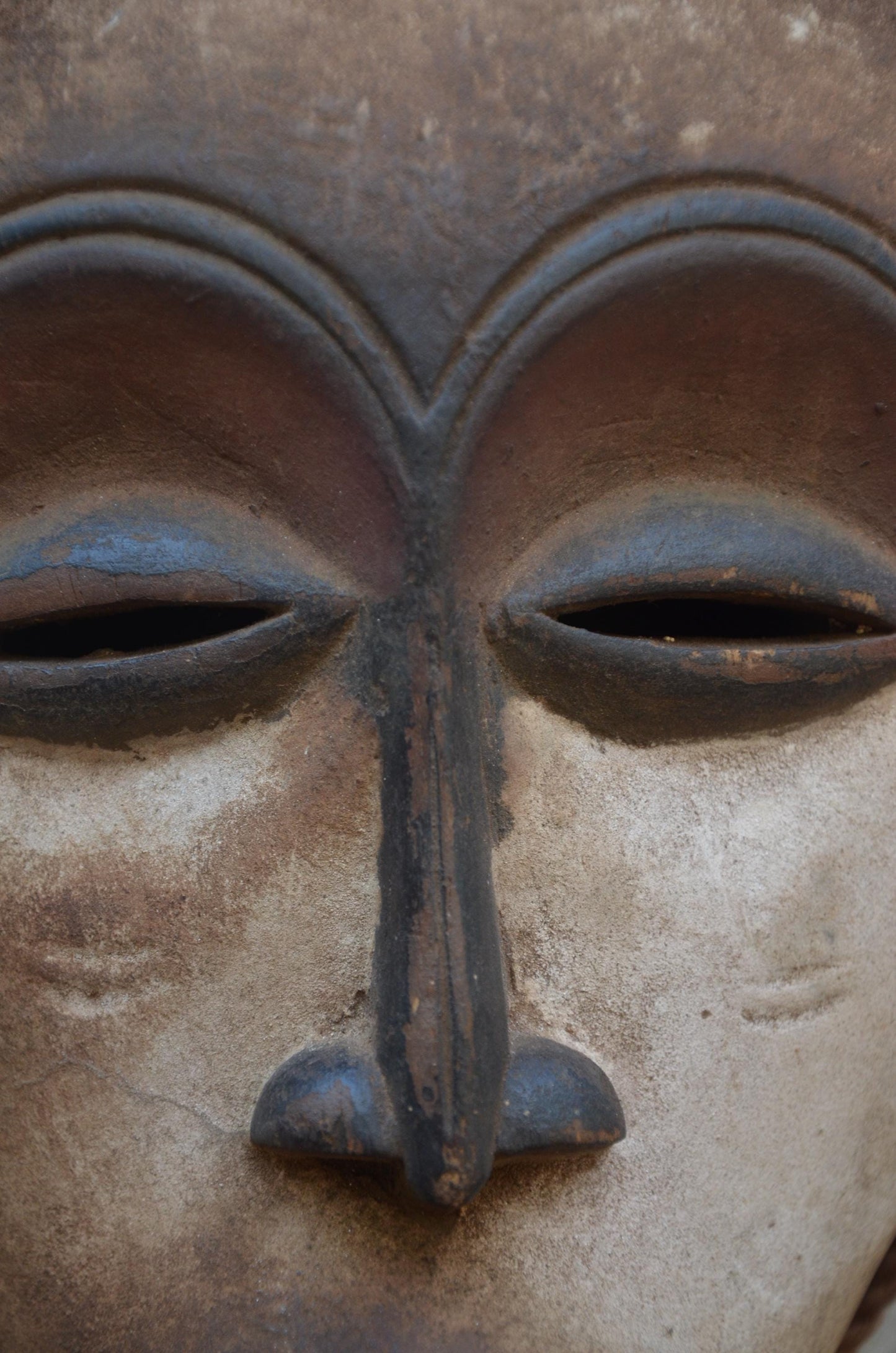 Luba Mask – 12" Hand-Carved Wood Wall Art – Congo Tribal Home Decor