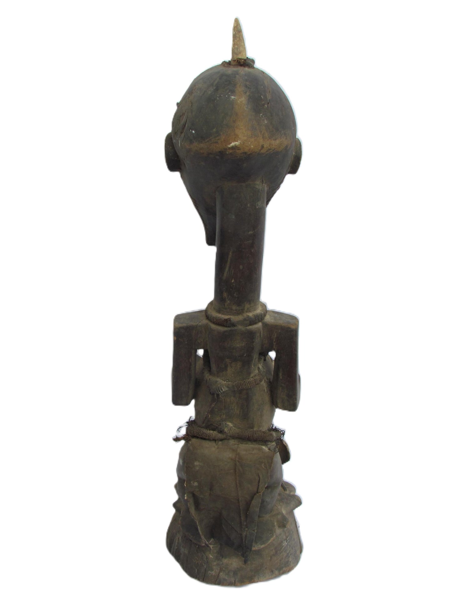 Male Songye Statue – 34" Large Congo Power Figure Mankishi – Tribal Art