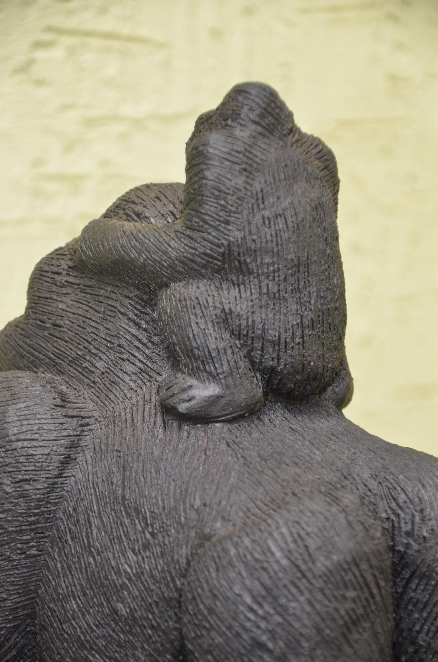 Handcrafted Clay Sculpture | Mother Gorilla Carrying Infant