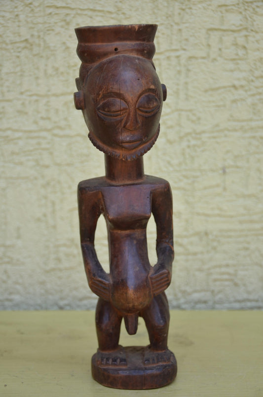 Authentic Hemba Luba Male Ancestor Figure | Congolese Art