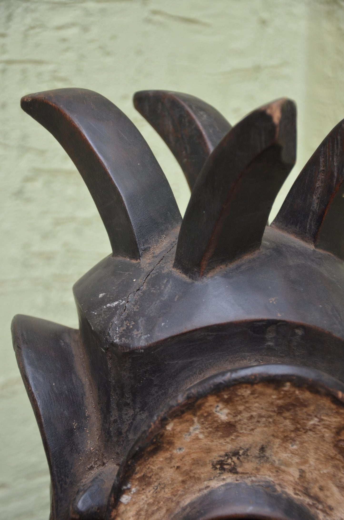 Authentic Lulua Helmet Mask | Congolese Tribal Art | Monumental