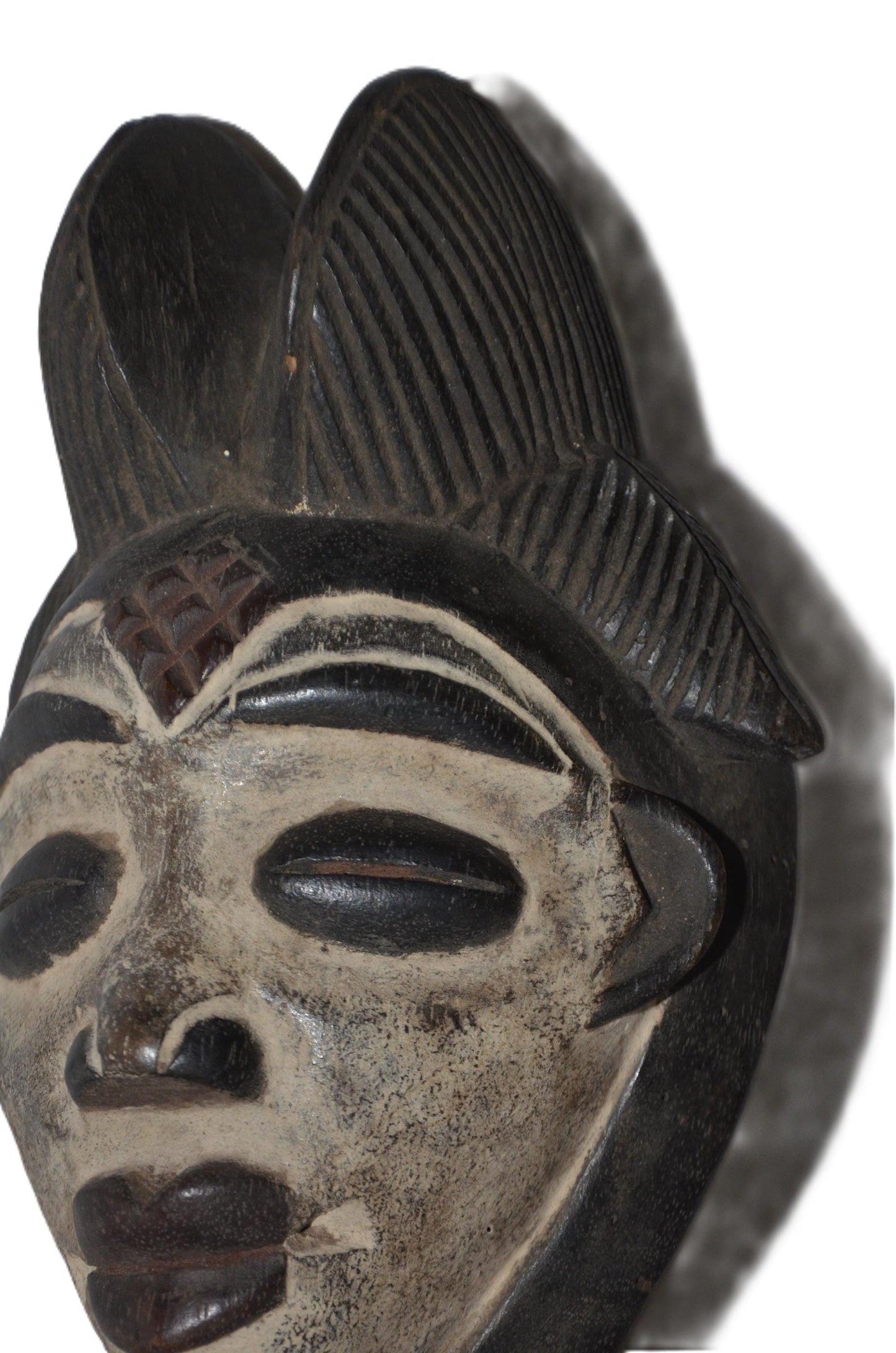 Authentic Bapunu Mask | Traditional Congolese Tribal Art | Hand-Carved Wood