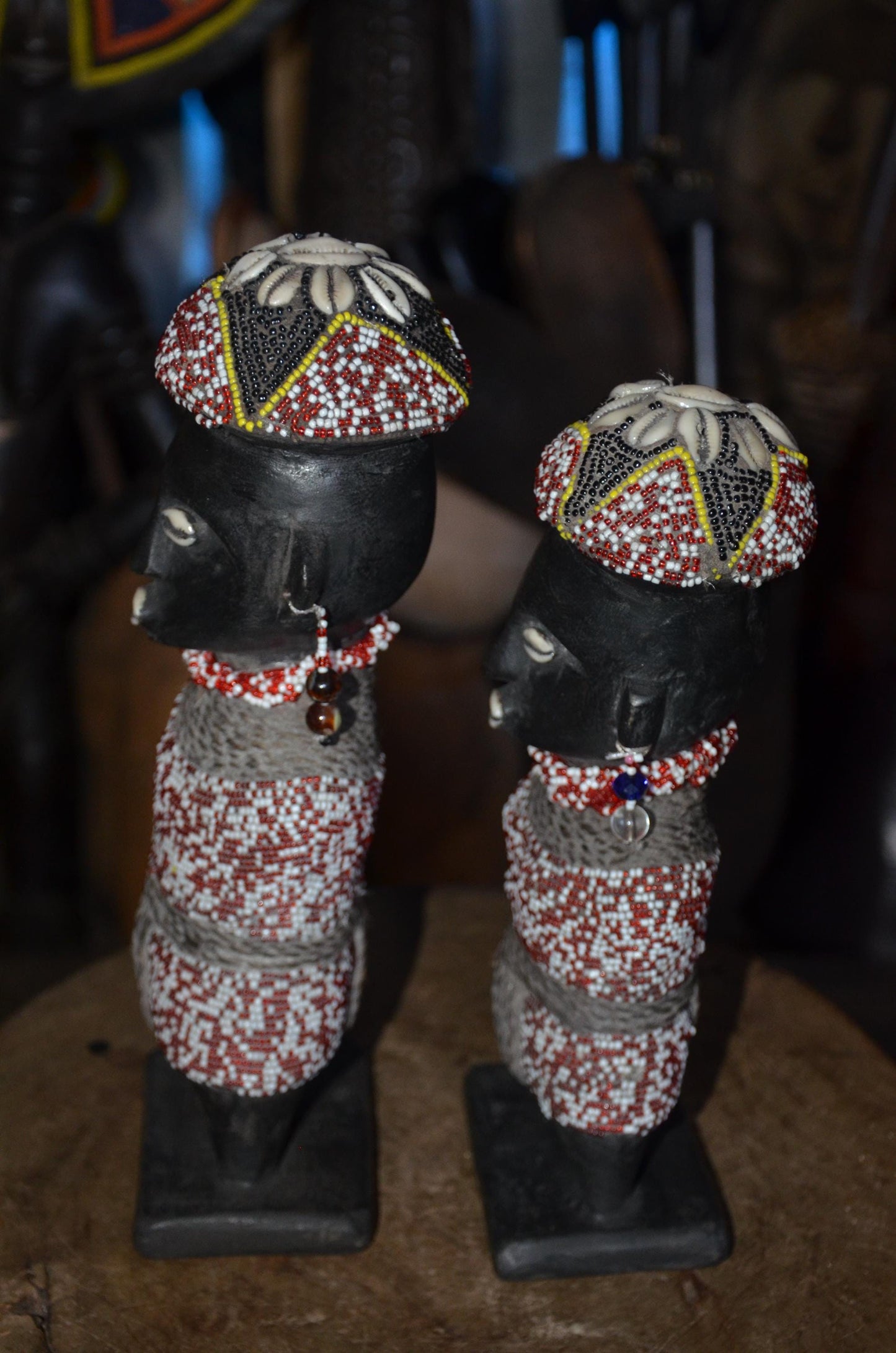 Authentic Namji Dowayo Beaded Fertility Dolls | Cameroonian Art