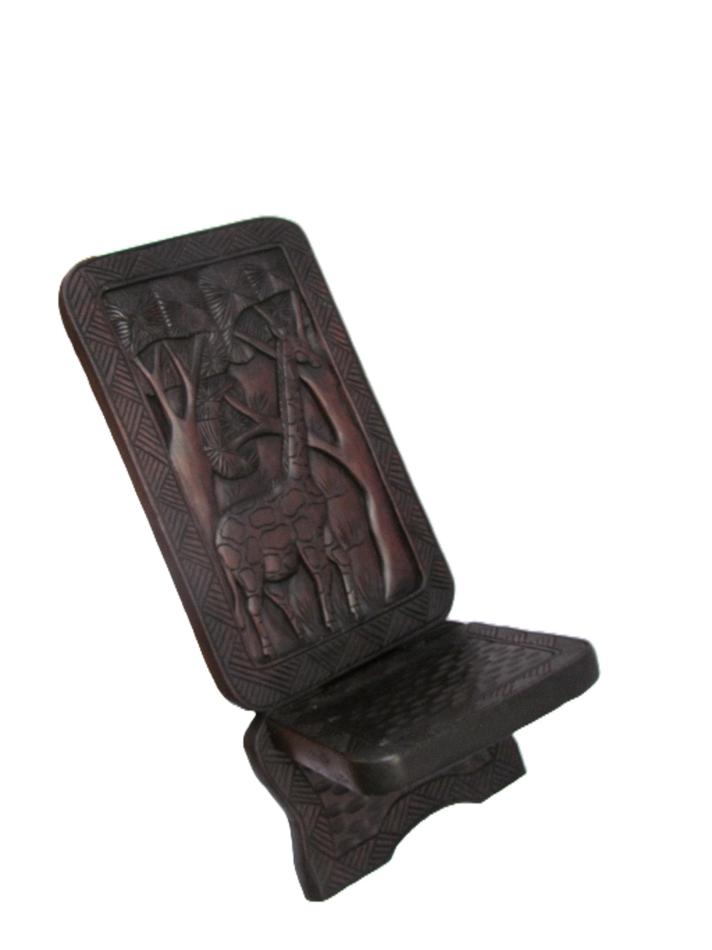 Fauteuil Kongo Tribe – Mobilier africain vintage sculpté à la main de RDC – Siège d'accouchement et de relaxation en bois