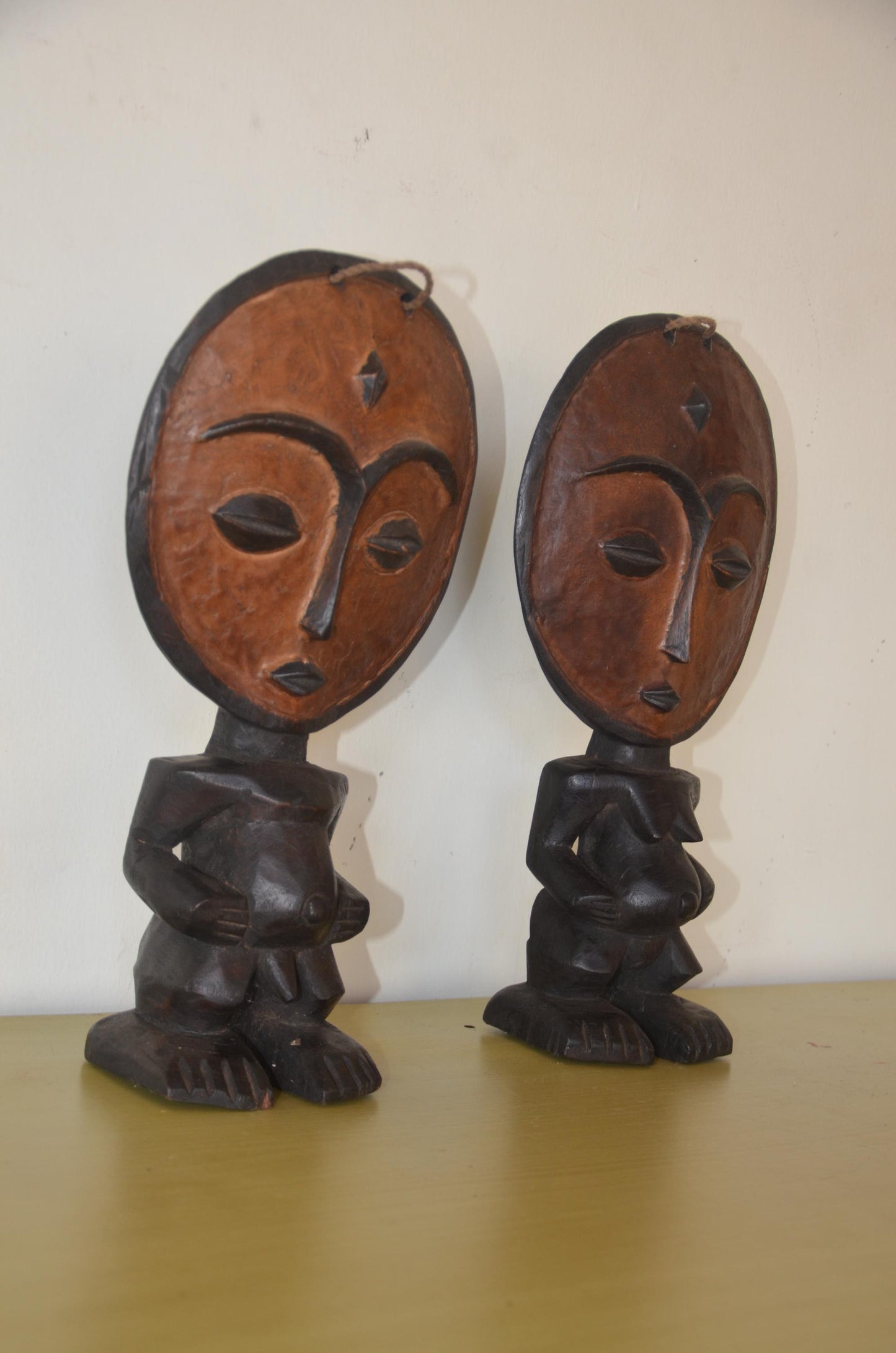 Ashanti Akua'ba Statue – 17" Hand-Carved Wood – Ghana Fertility Ritual Art