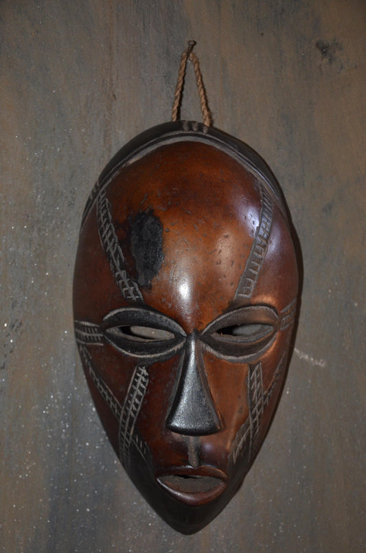Authentic Chokwe Mask | Congolese Tribal Art | Hand-Carved Wood