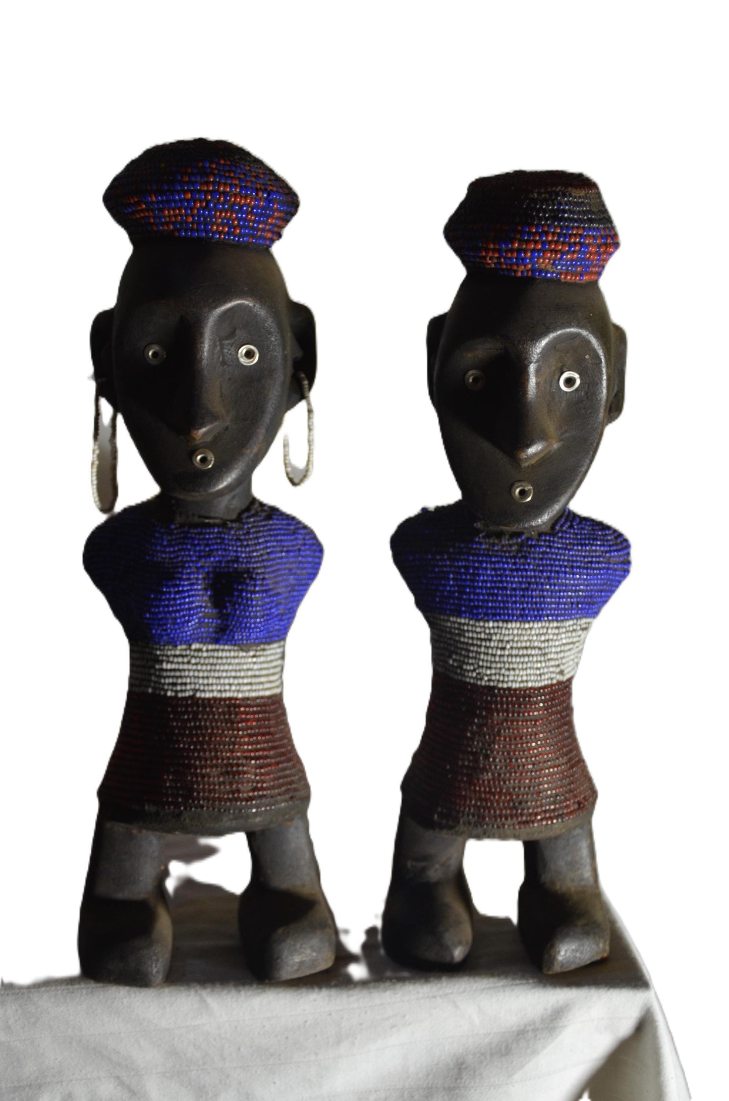 Authentic Azande Couple Statue | African Tribal Art | Hand-Carved Wood