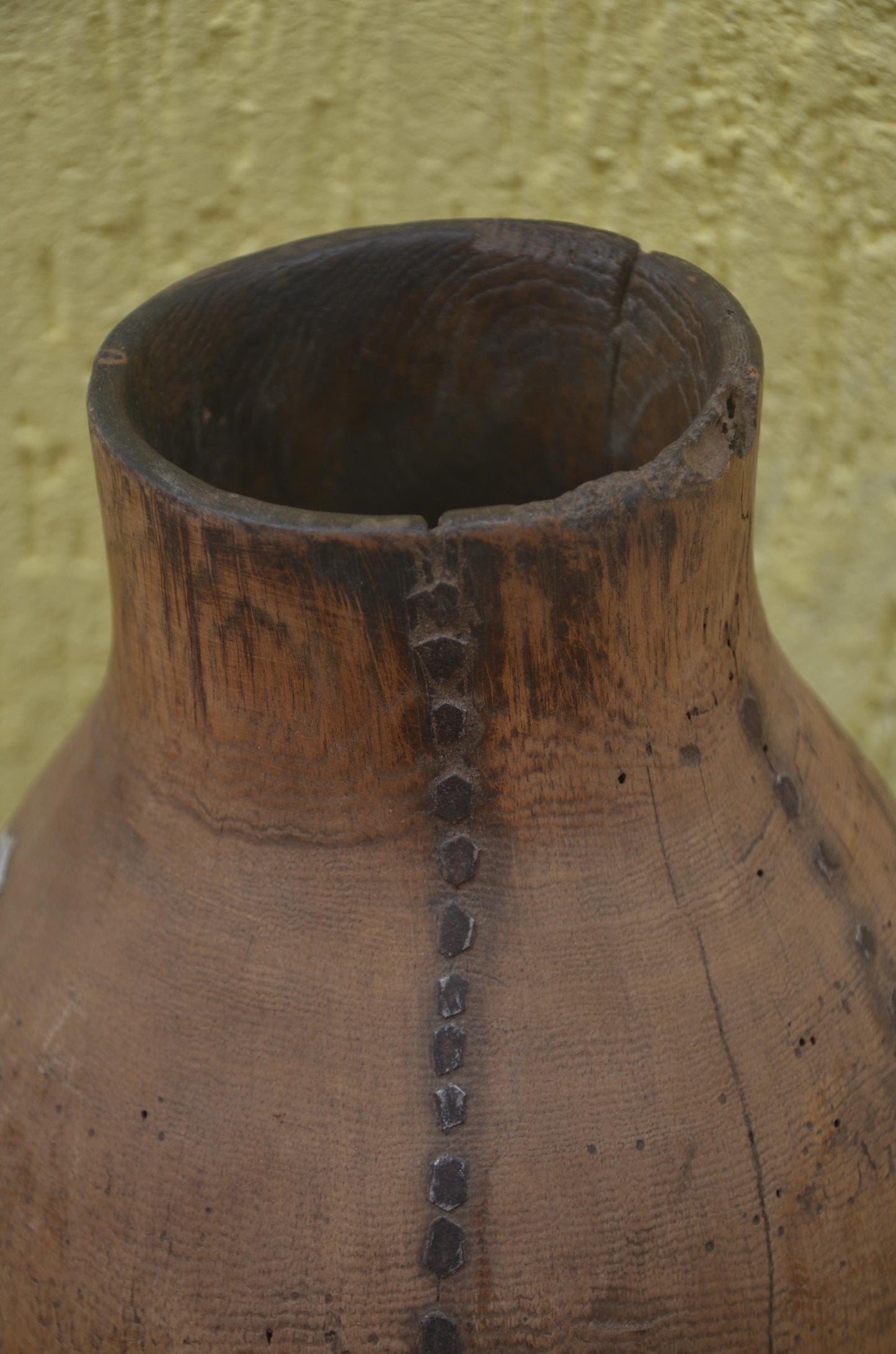 Authentic Rwandan Milk Vessel | Traditional Icyansi | Hand-Carved Wood
