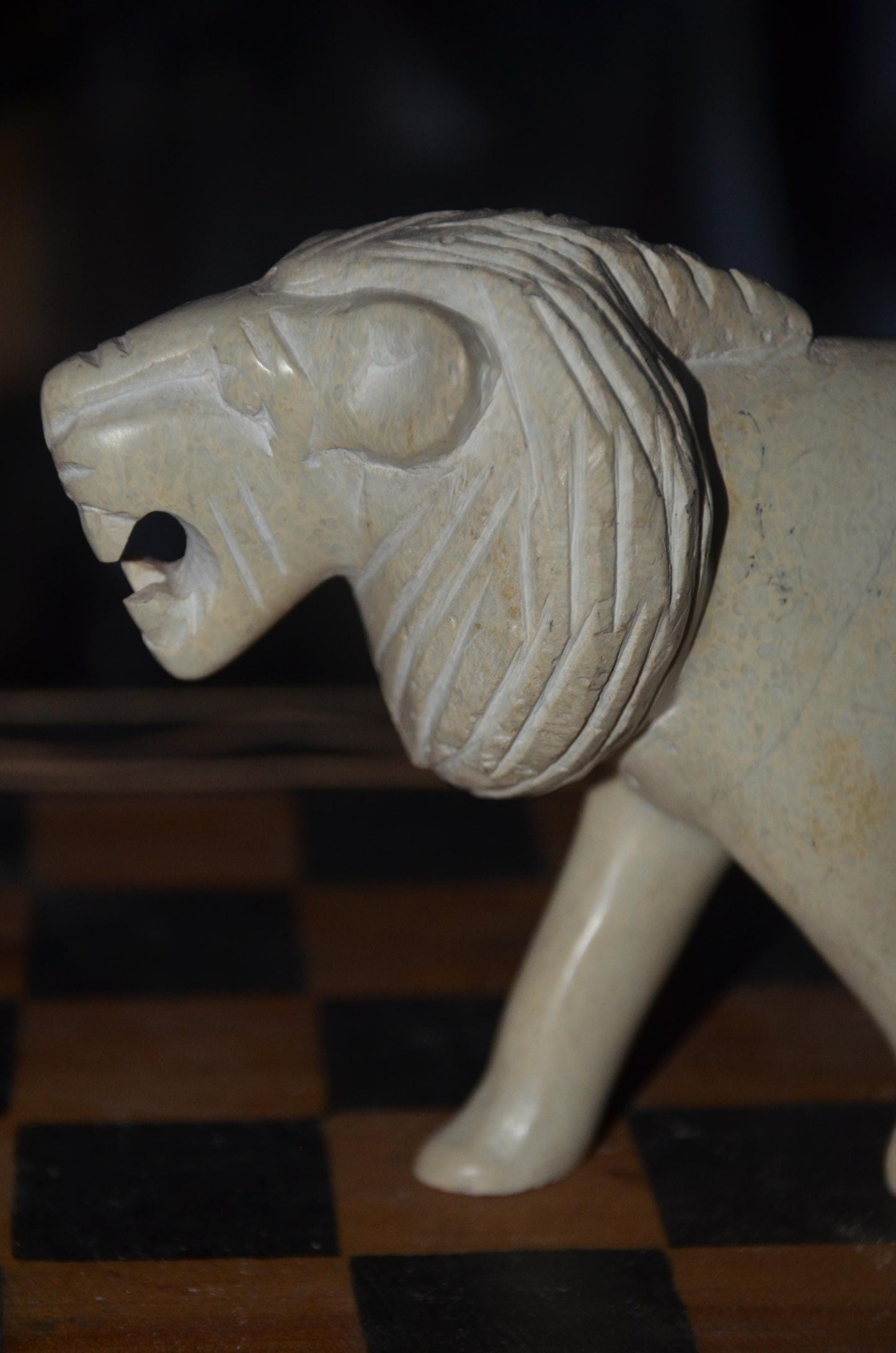 Hand-Carved African Soapstone Lion Sculpture | Wildlife Art
