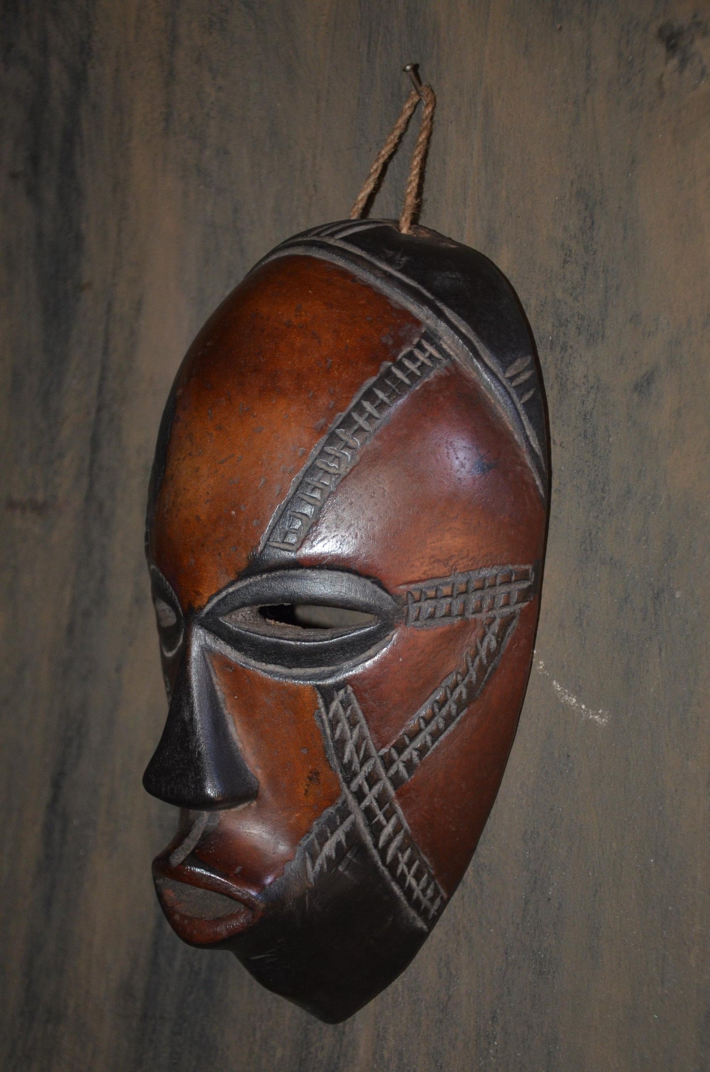 Authentic Chokwe Mask | Congolese Tribal Art | Hand-Carved Wood