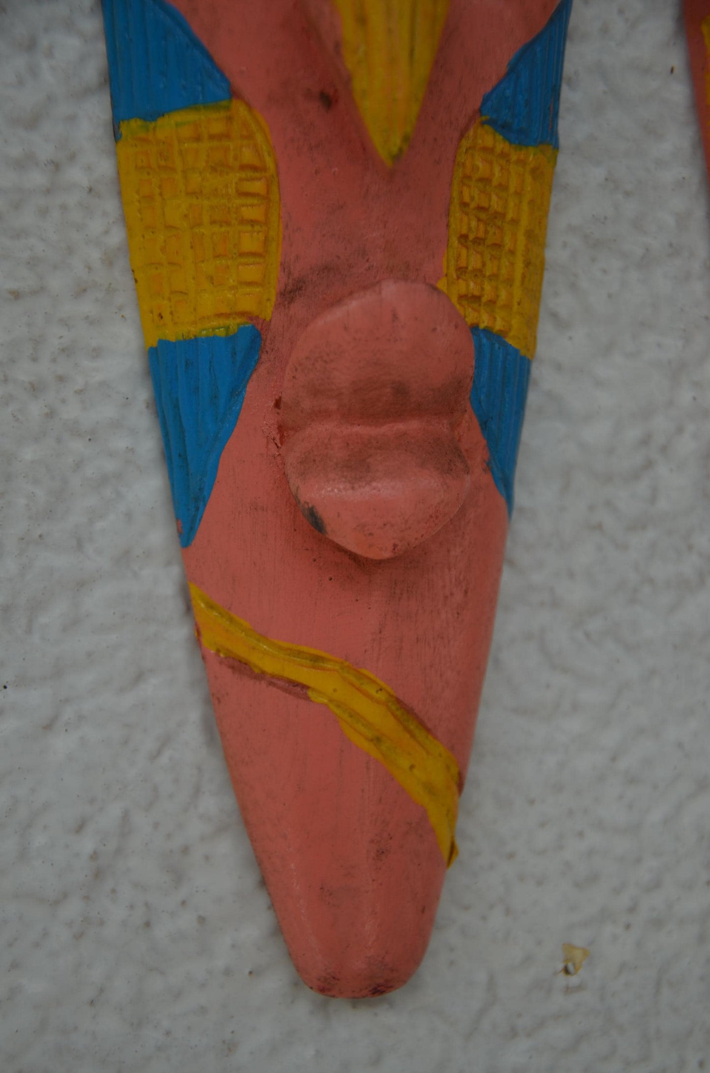 Hand-Carved Nyiginya Kingdom Peach Wooden Facemask Couple | African Tribal Wall Art Decor