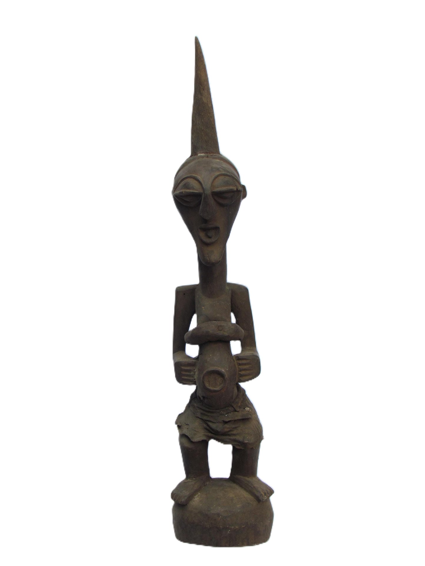 Male Songye Statue – 24" Hand-Carved Wood Congo Power Figure – Tribal Decor