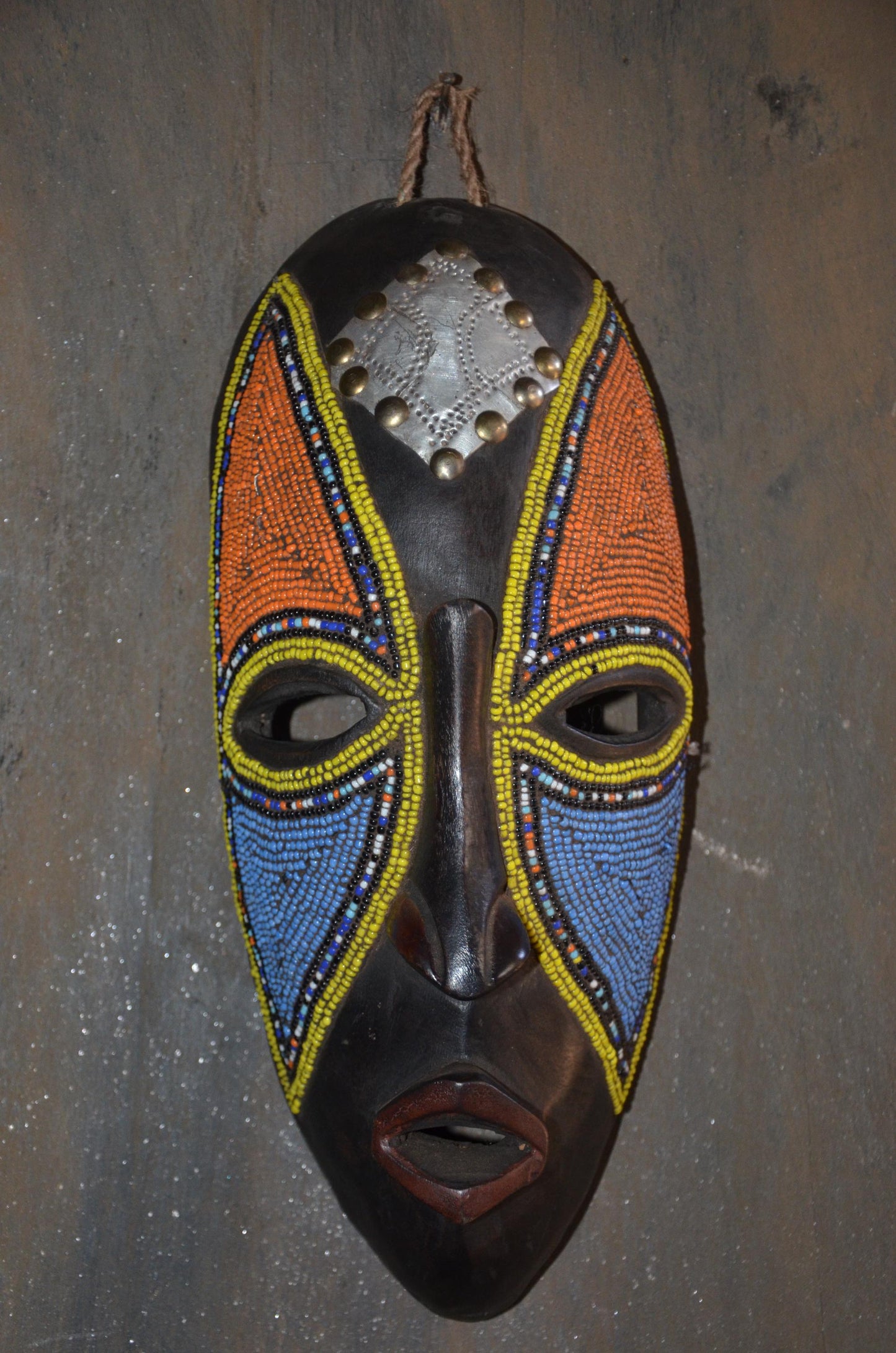 Authentic Bamileke Beaded Mask | Cameroon Grassfields | Tribal Art