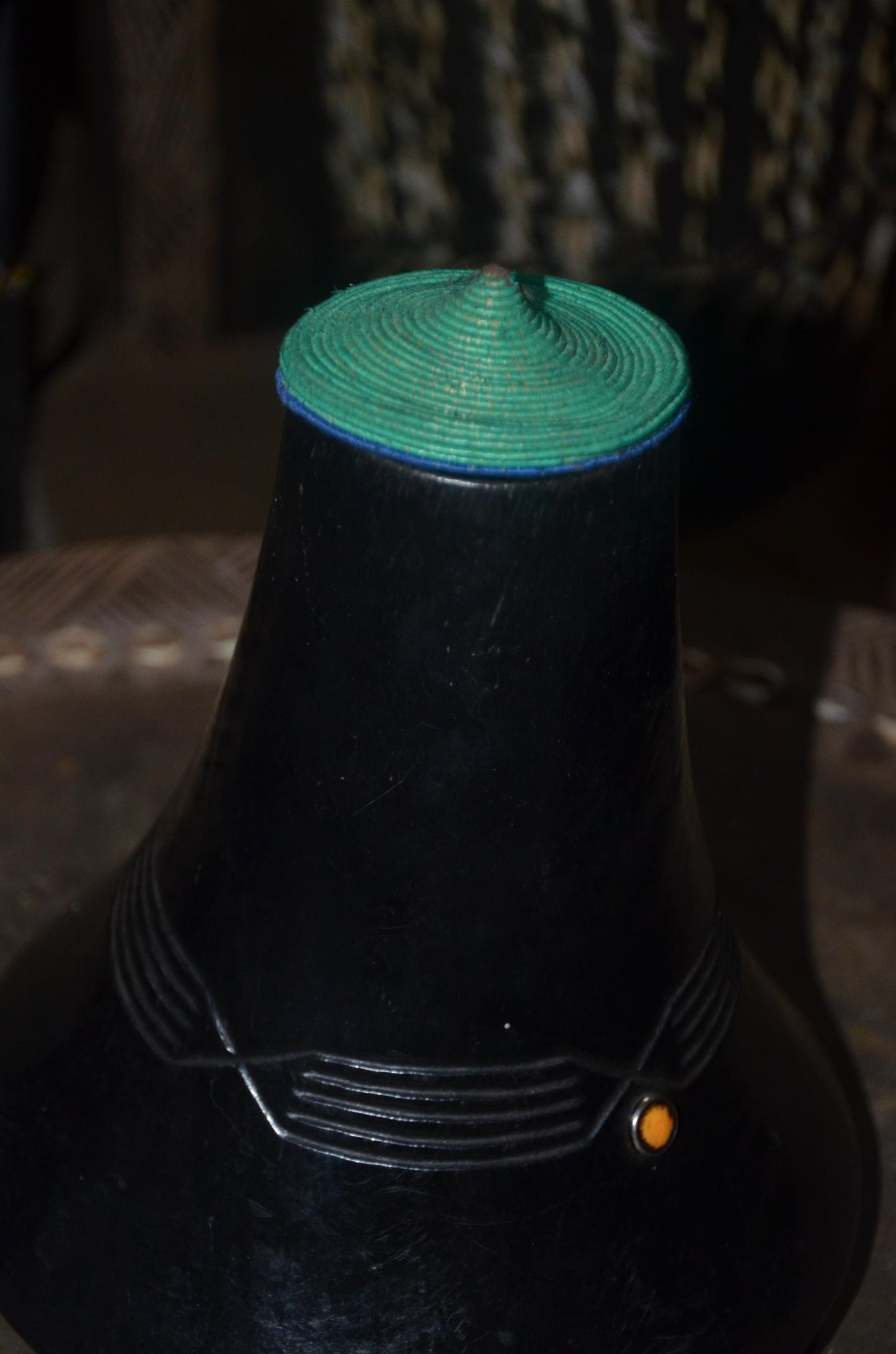 Authentic Hand-Carved Rwandan Icyansi Wooden Milk Vessel | Traditional Dairy Pot Decor