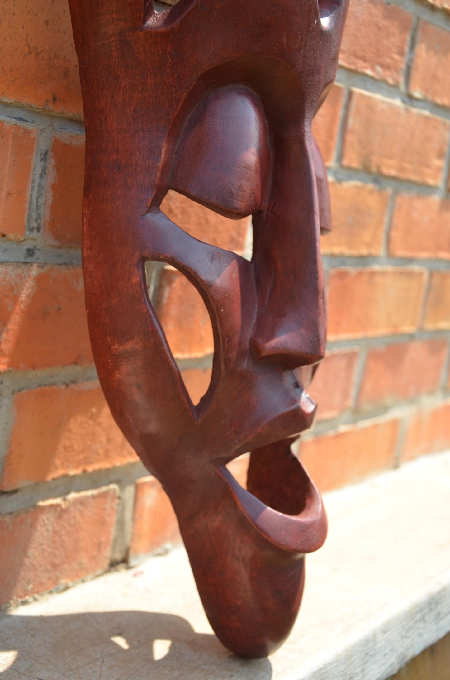 Authentic Large Rwandan Decorative Wall Mask | East African Art