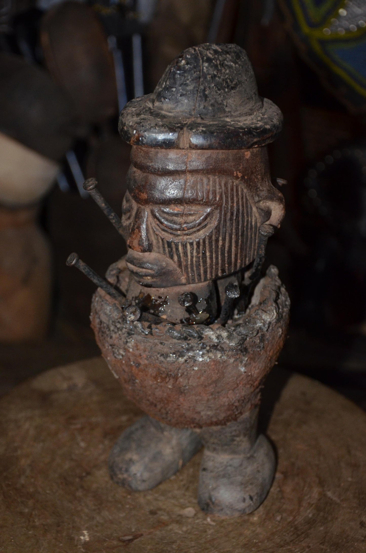 Kongo Nkisi Nkondi | Authentic Nail Fetish Statue | Congolese Spiritual Art