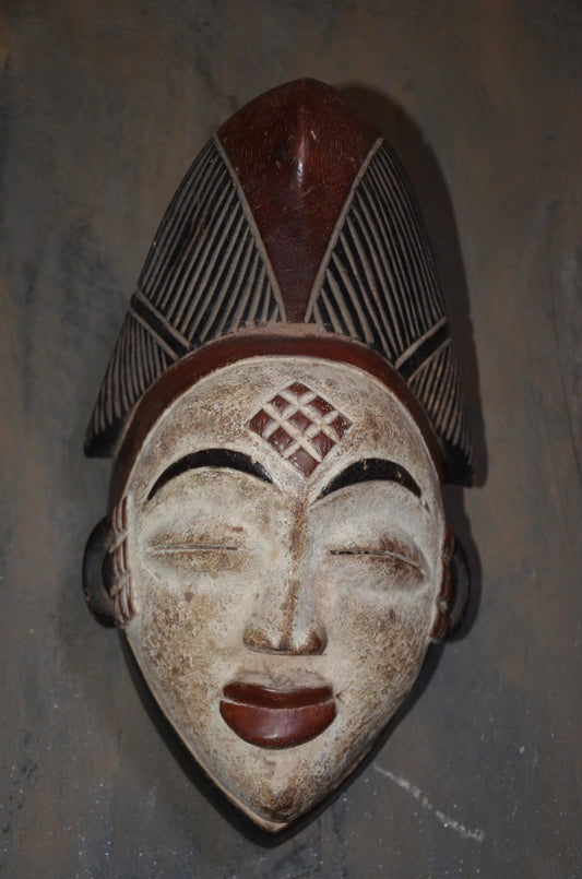 Authentic Bapunu Mask | Okuyi Ancestral Spirit | Gabonese Art