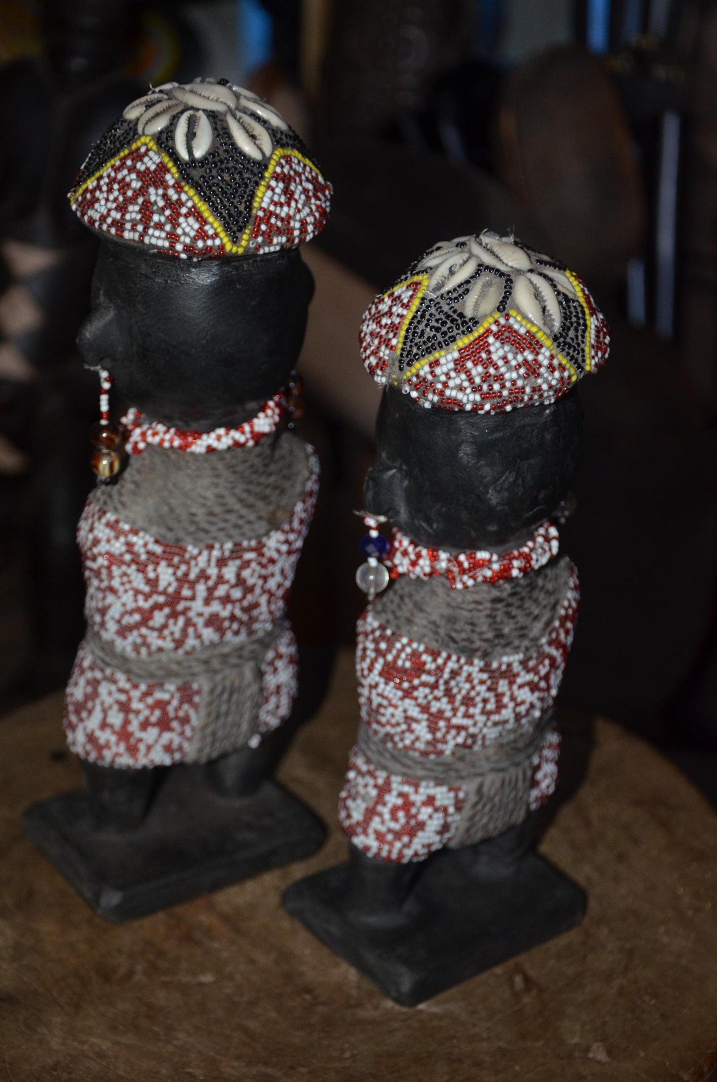 Authentic Namji Dowayo Beaded Fertility Dolls | Cameroonian Art