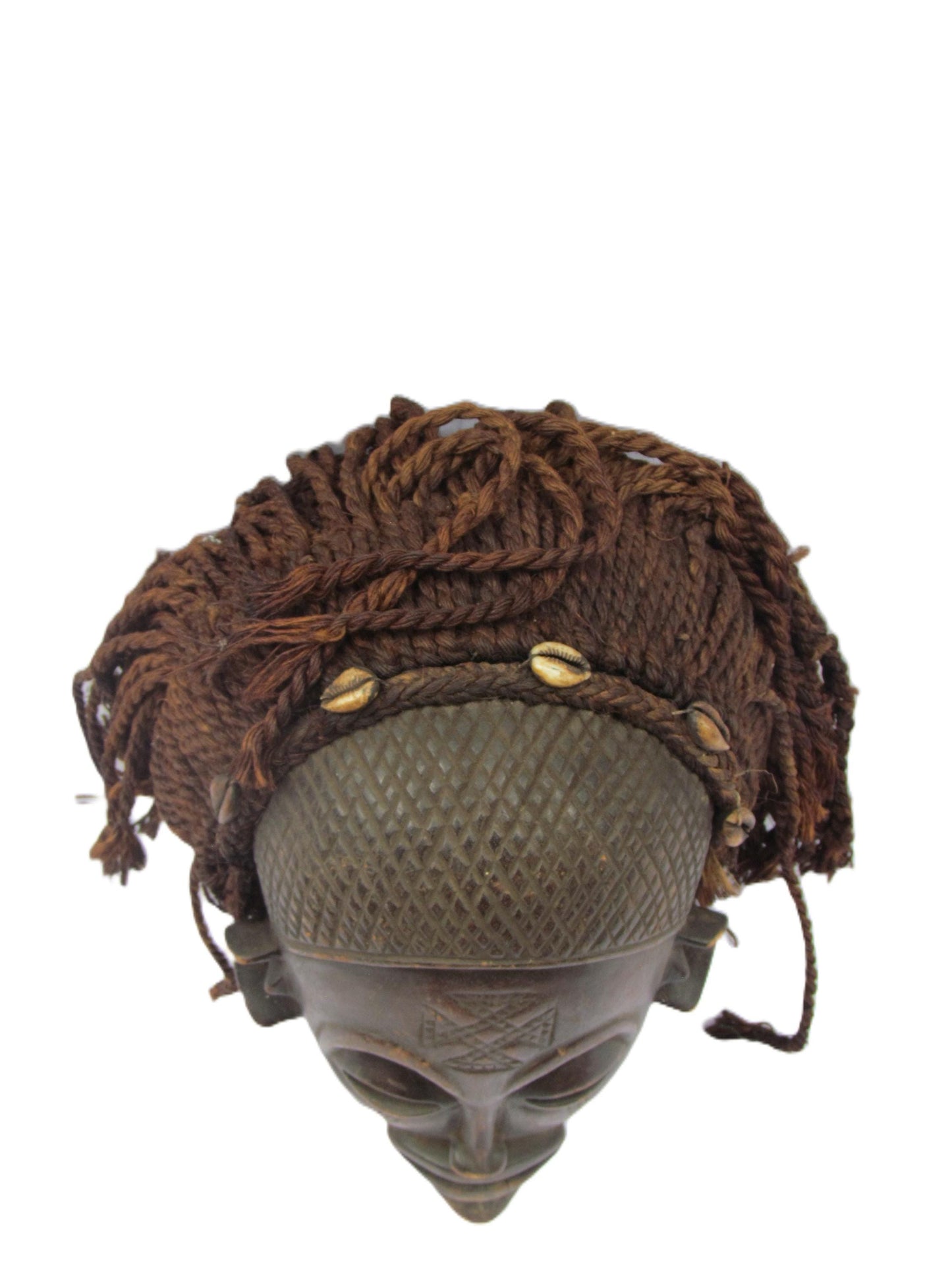 Rare Old African Mwana Pwo Luena mask from the Chokwe - Angola.
