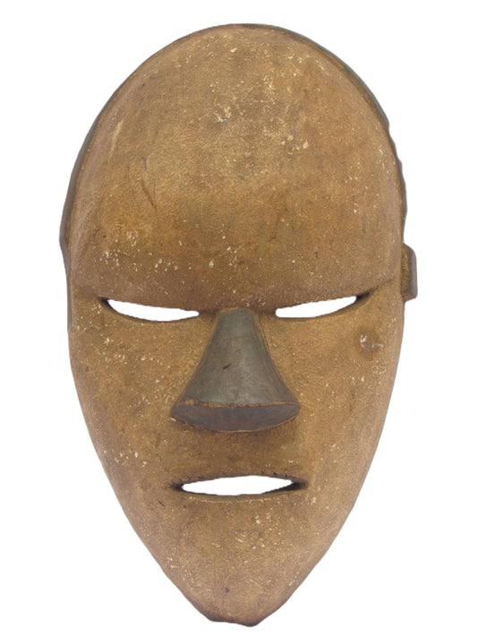 Masque Lega d'Afrique | Œuvre d'art tribale en bois fabriquée à la main | Décoration murale unique du Congo | Sculpture ethnique pour la décoration intérieure.