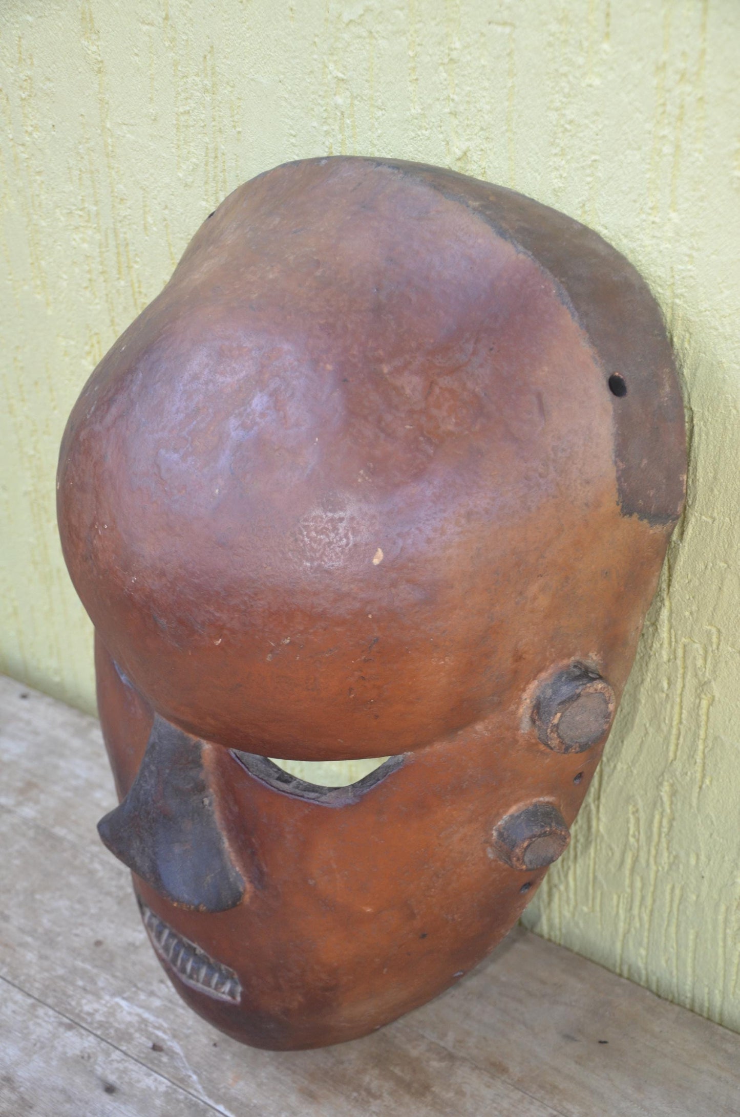Dagara African Mask – 26" Hand-Carved Wood Tribal Mask – Burkina Faso Art.