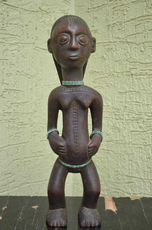 Authentic Tabwa Ancestral Fertility Figure | Congolese Art