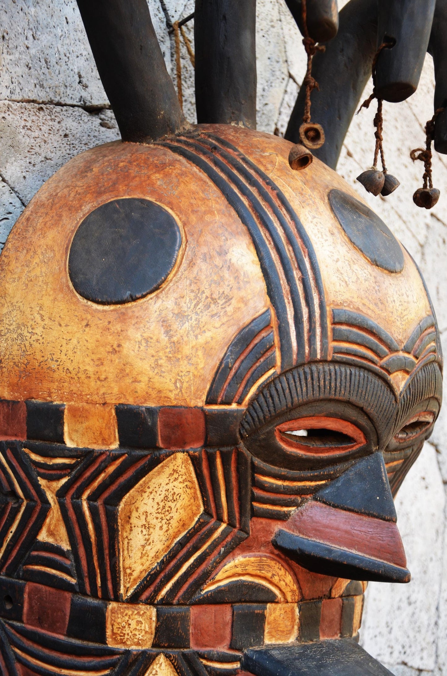 Authentic Tetela Mask | Large Congolese Tribal Art | Statement Piece