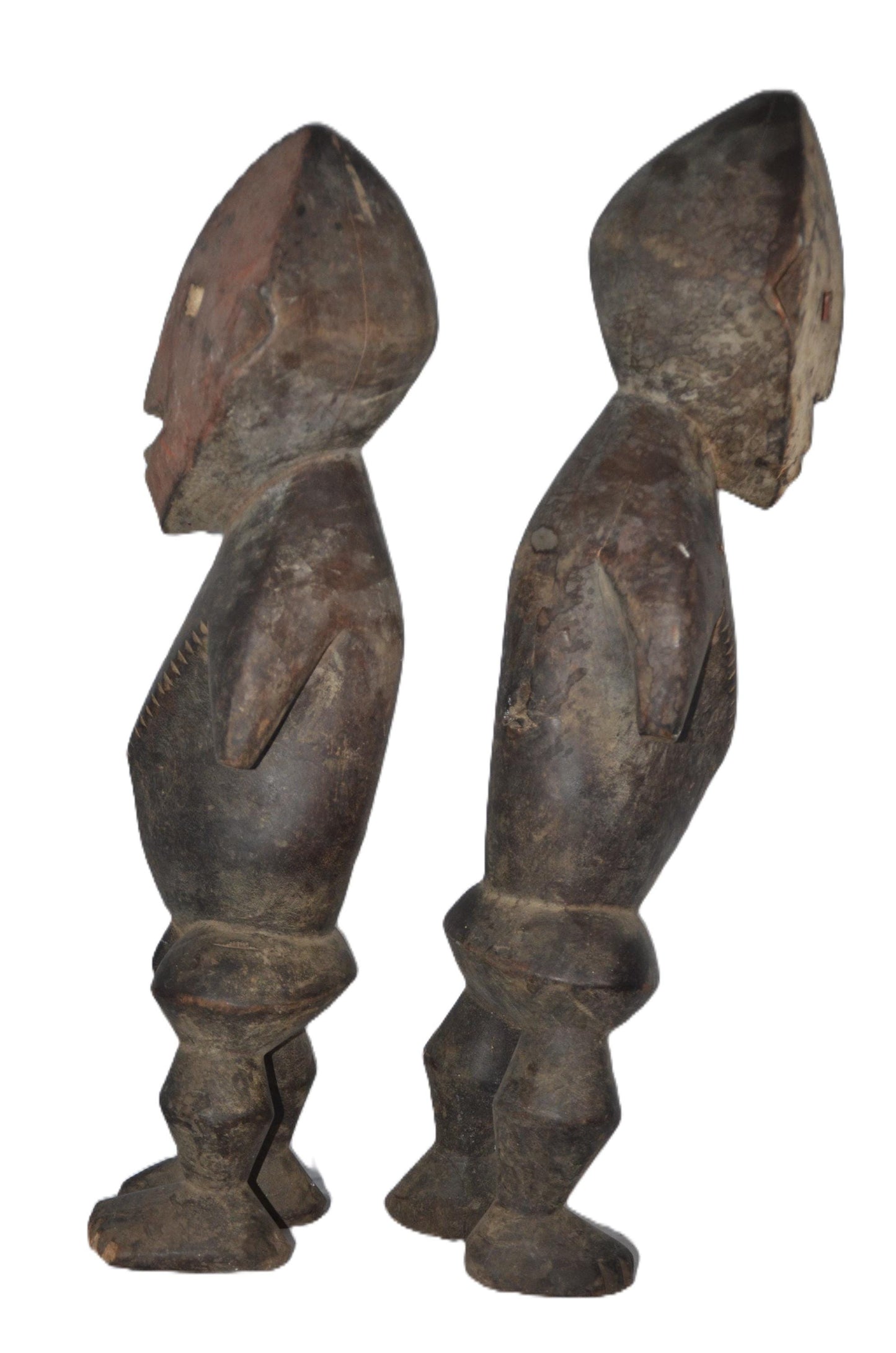 A Pair of Azande Statues – African Tribal Figures, Handcarved Wooden Art