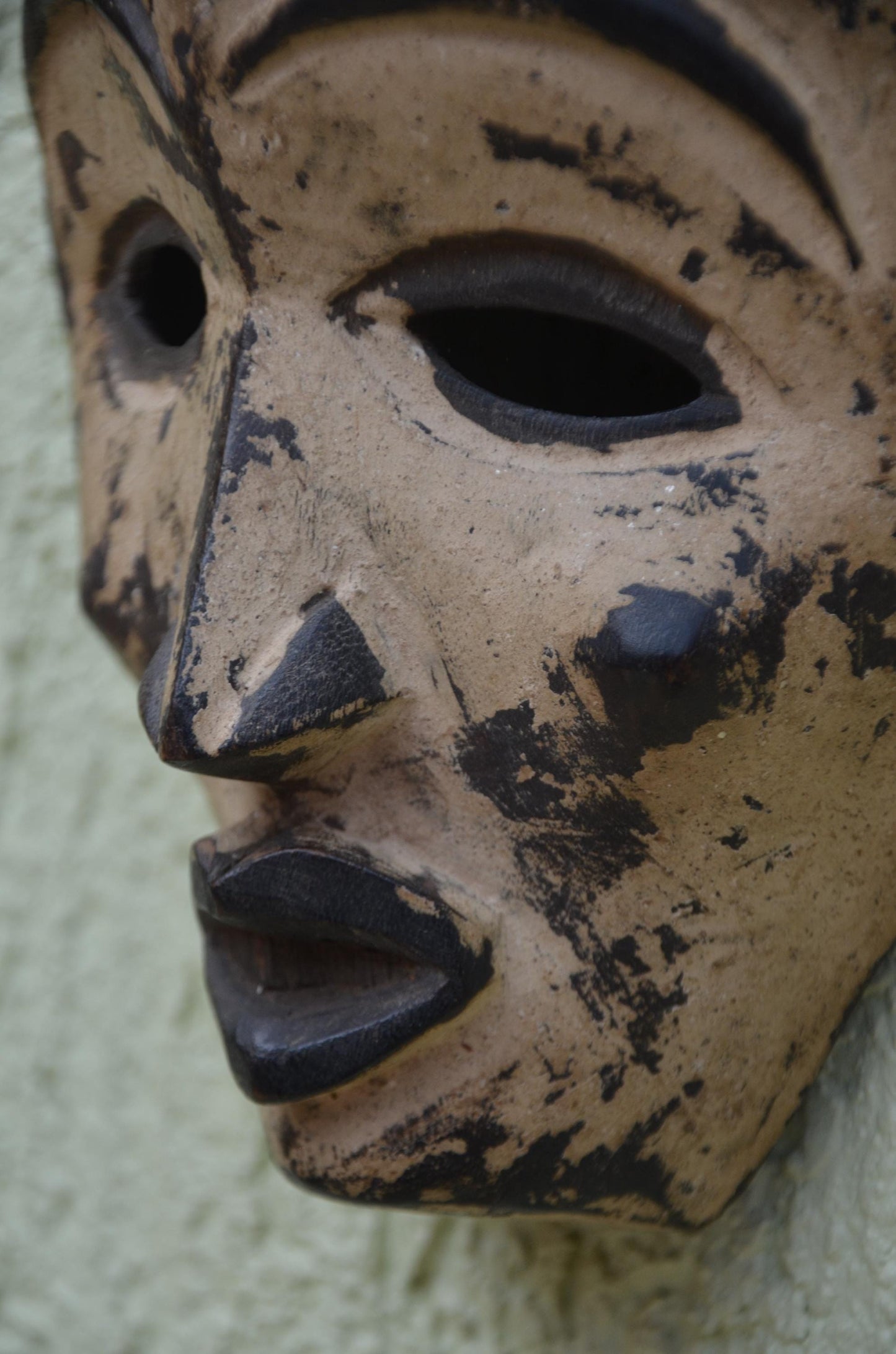 Lega Tribal Mask | Authentic DRC Hand-Carved Wooden Wall Art, Ethnic Decor
