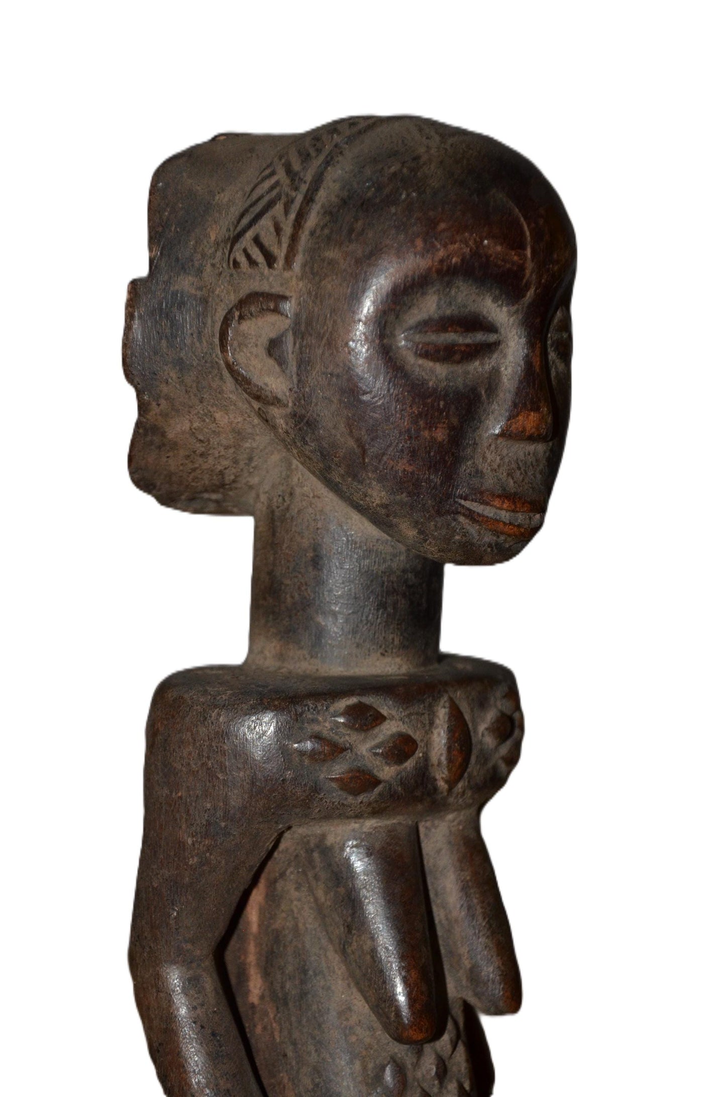 Authentic Luba Statue | Female Ancestral Figure | Congolese Tribal Art
