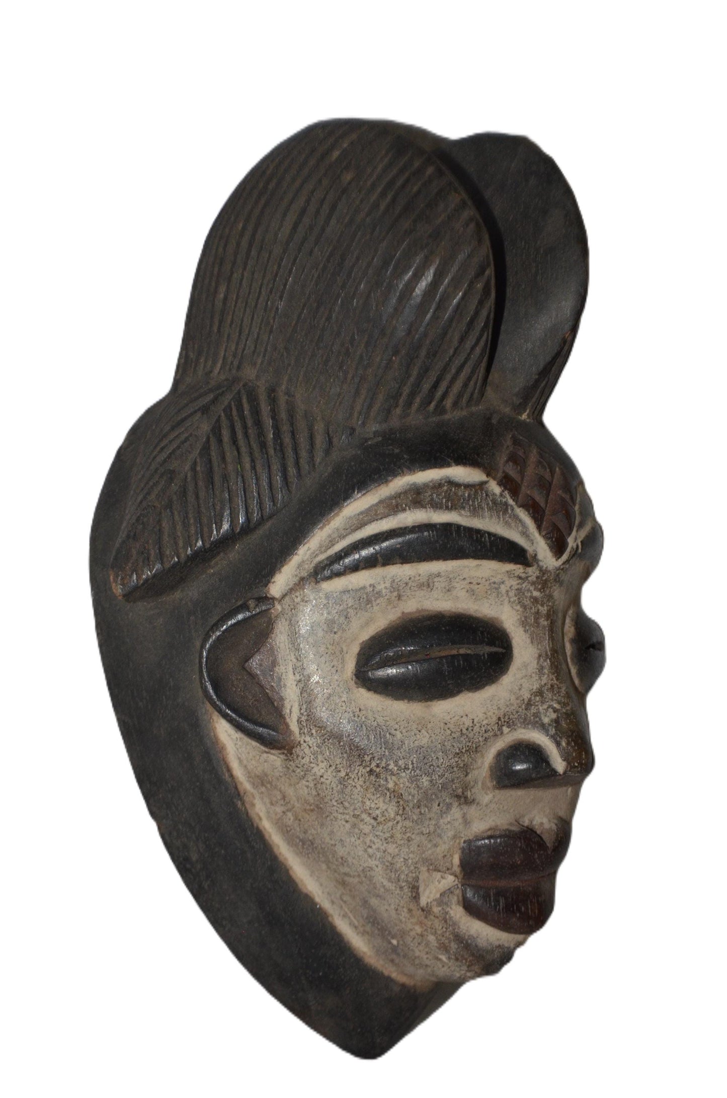 Authentic Bapunu Mask | Traditional Congolese Tribal Art | Hand-Carved Wood