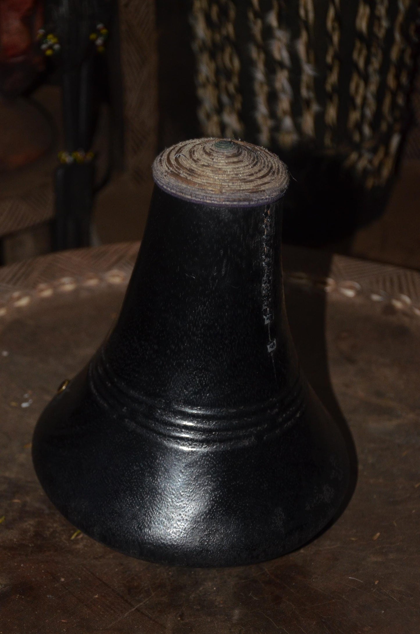 Handcrafted Rwandan Icyansi Wooden Milk Pot | Traditional Heritage Dairy Vessel