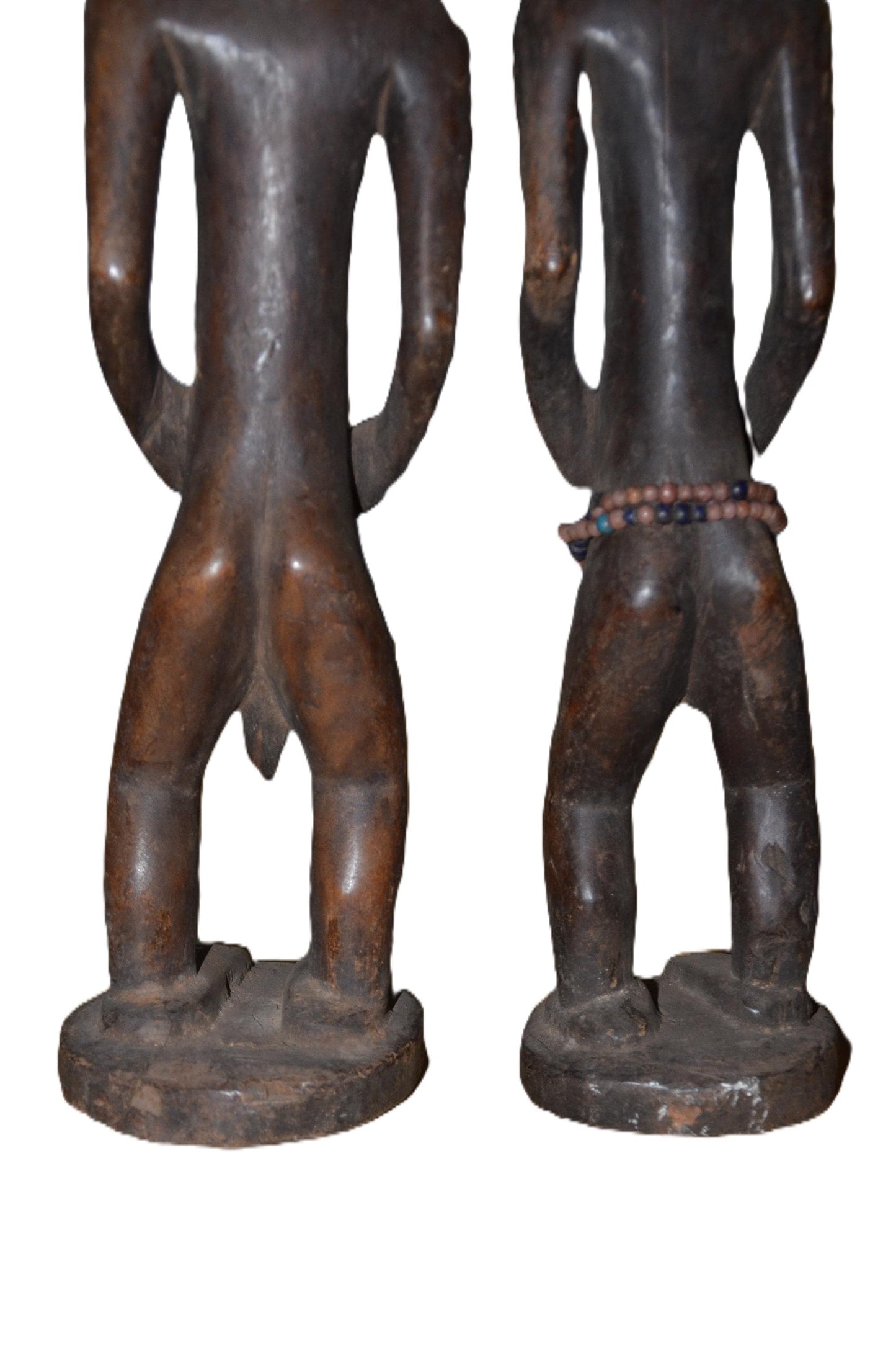Tabwa Couple Statue | Authentic African Ancestral Art | Tribal Wood Carving
